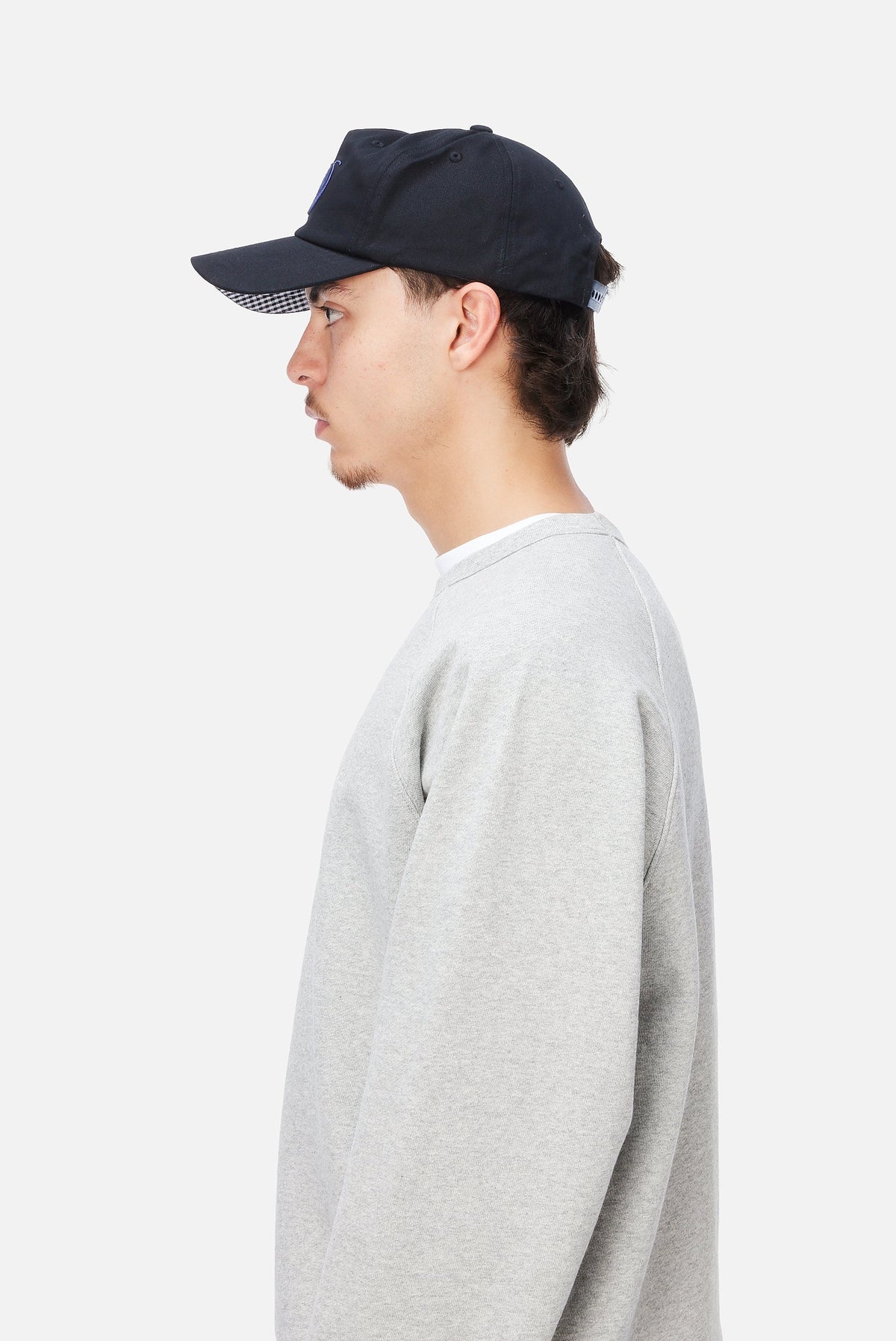 Dime MTL Cursive D Worker Cap Black — worn by model