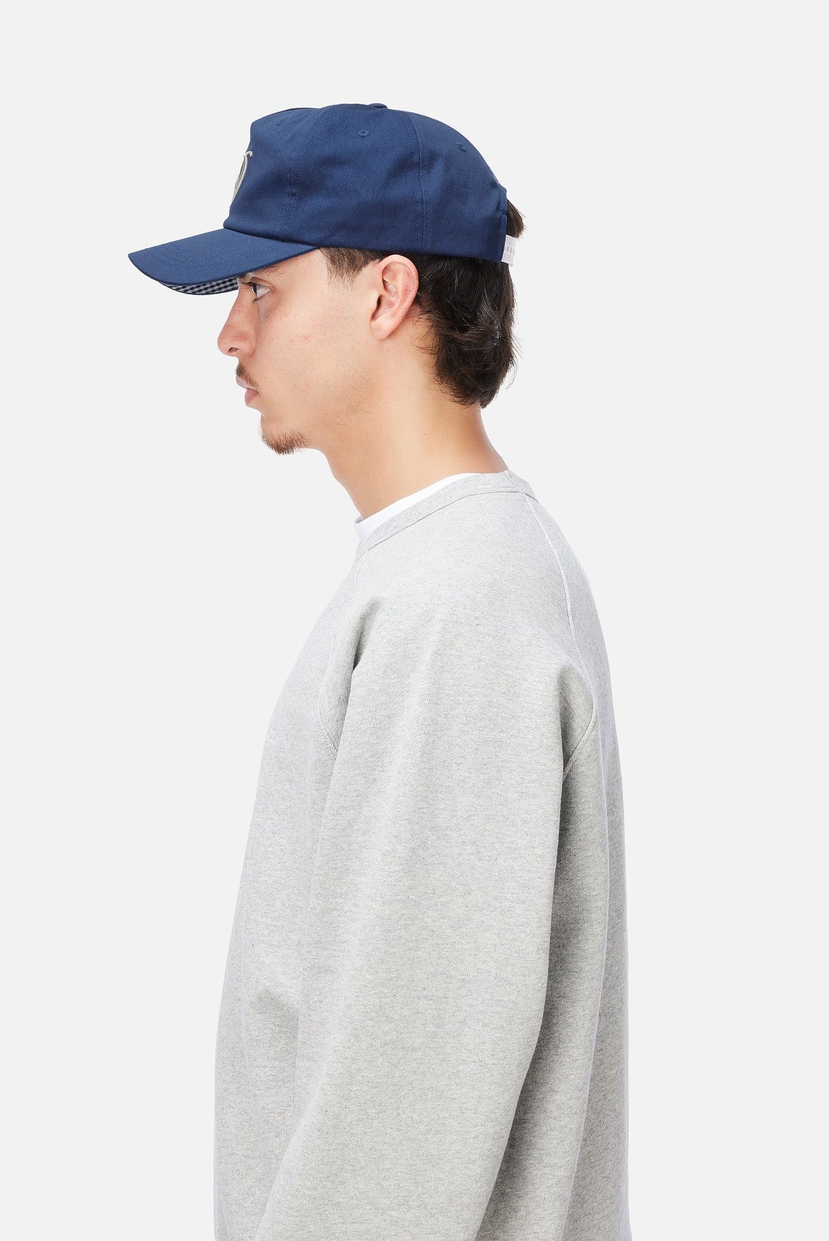 Dime MTL Cursive D Worker Cap Marine — worn by model