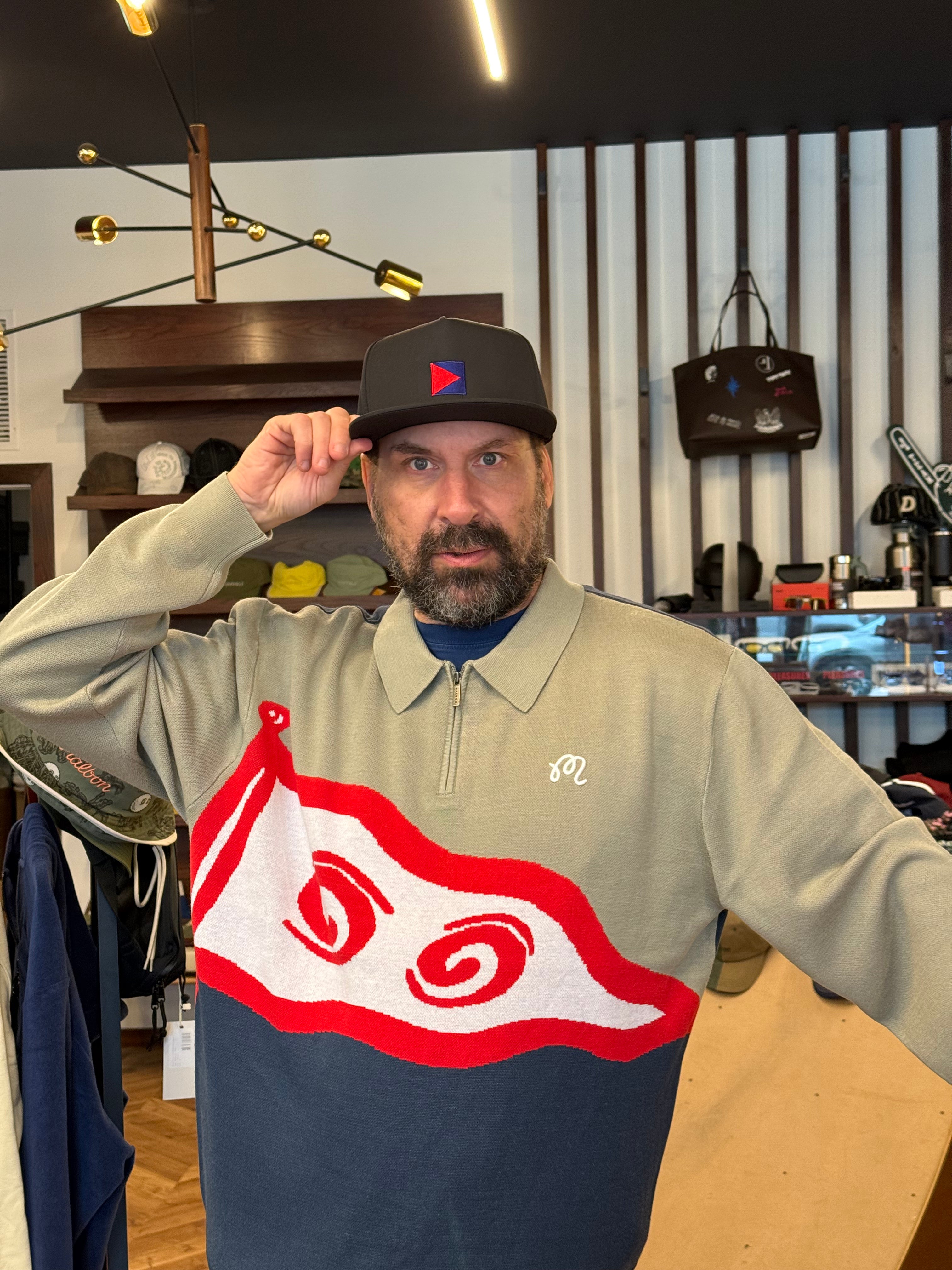 Malbon Golf Burgee Sweater - Navy