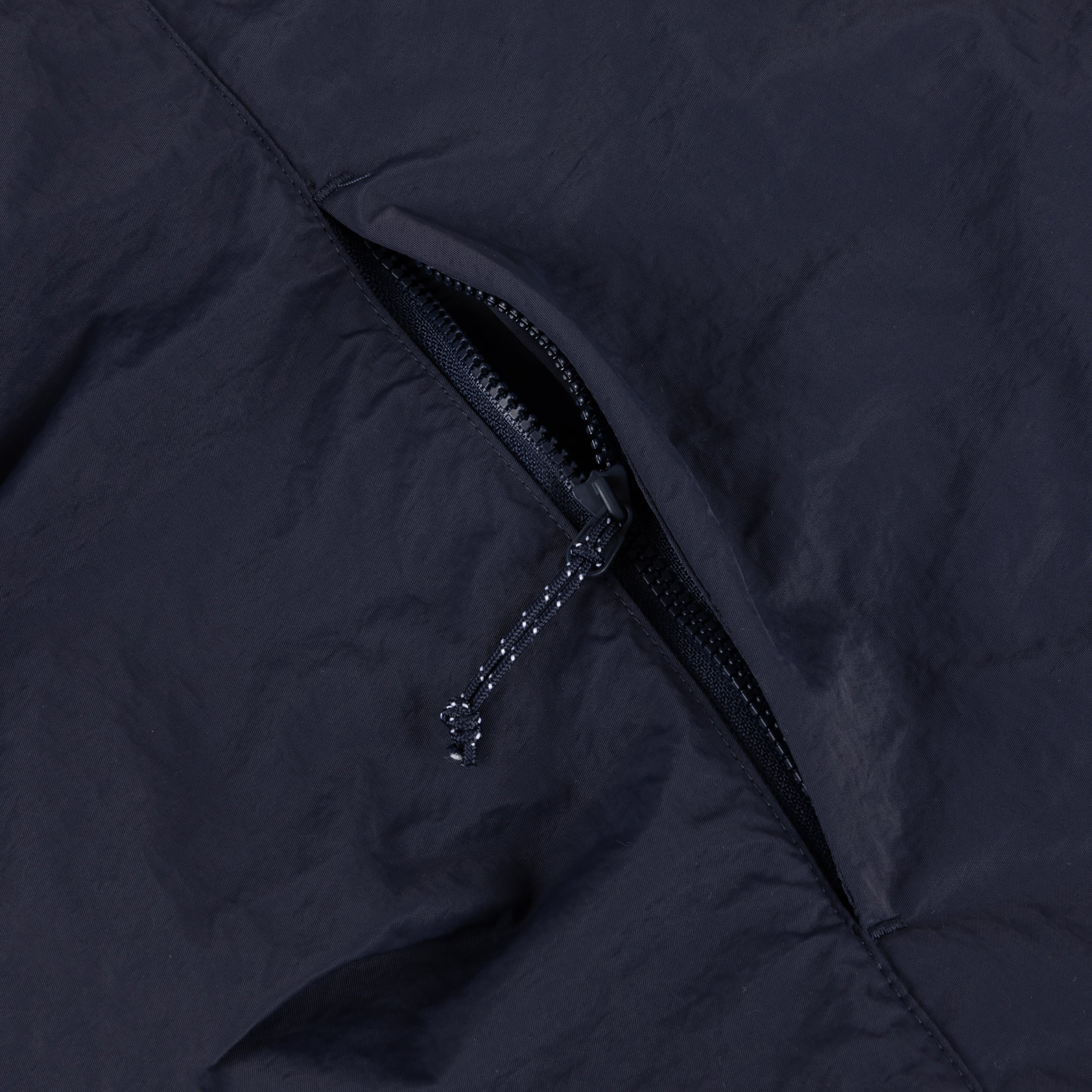 Dime MTL Crinkled Tech Windbreaker Dark Navy — detail