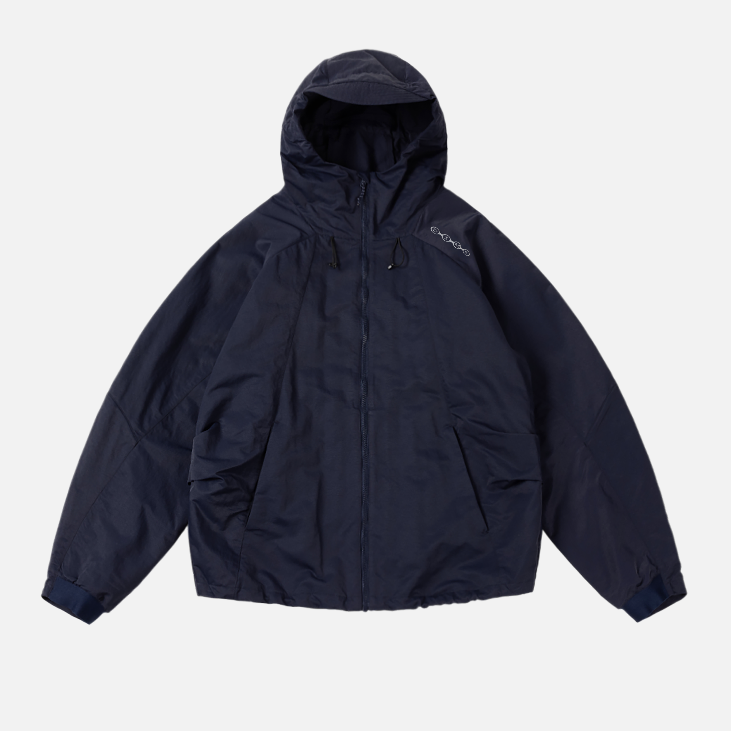 Dime MTL Crinkled Tech Windbreaker Dark Navy — product shot