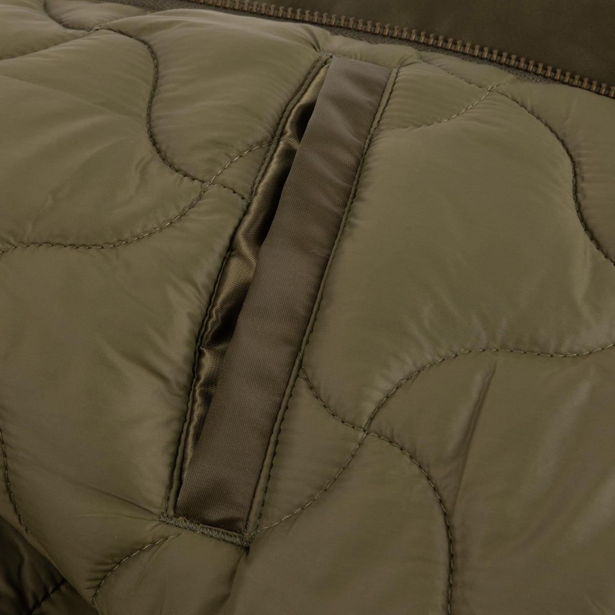 Dime MTL Utility Bomber Jacket Olive — detail