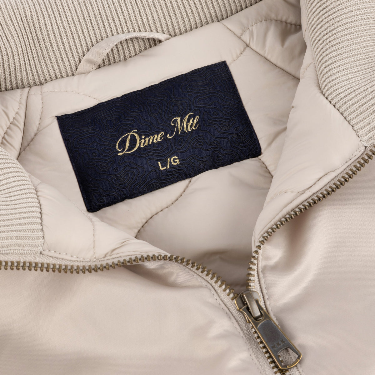 Dime MTL Utility Bomber Jacket Pearl — detail