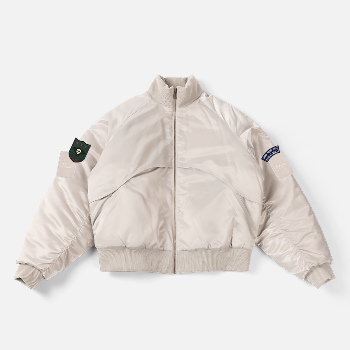 Dime MTL Utility Bomber Jacket Pearl — product shot
