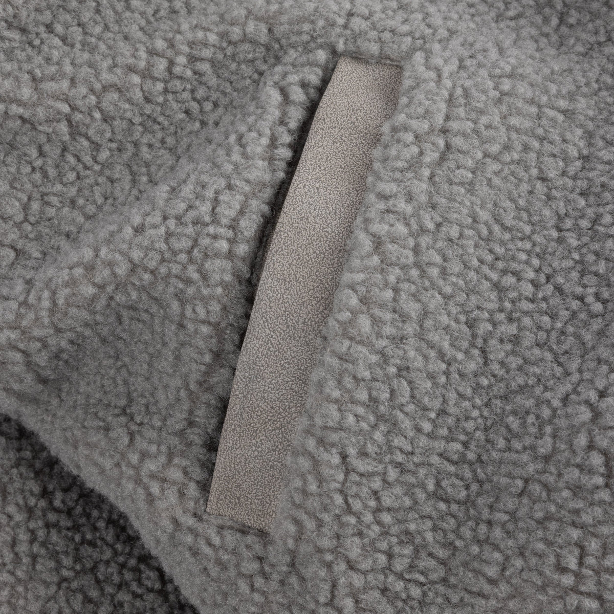 Dime MTL Faux Suede Varsity Jacket Gray — detail