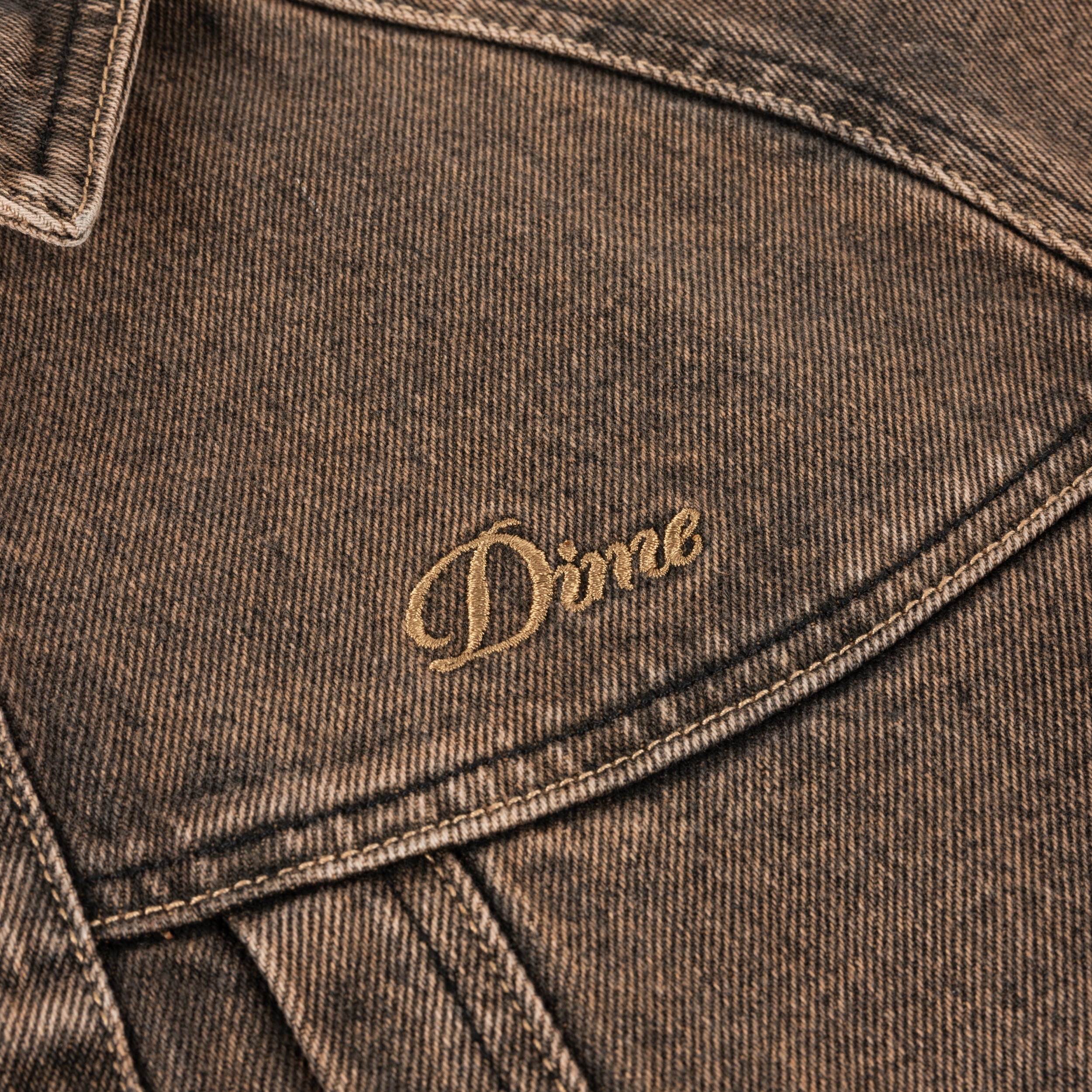 Dime MTL | Denim Jacket Dipped Brown 1
