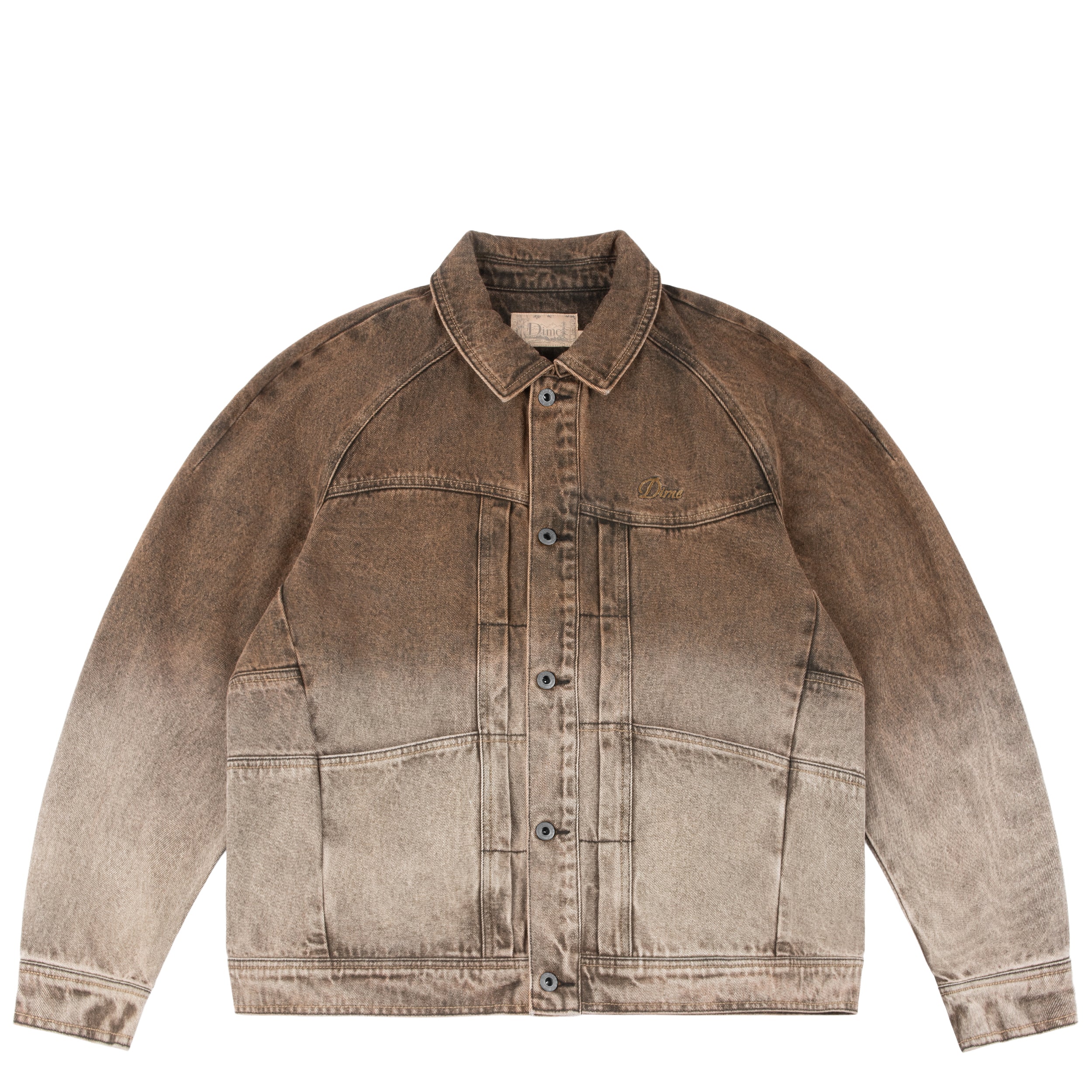 Dime MTL | Denim Jacket Dipped Brown