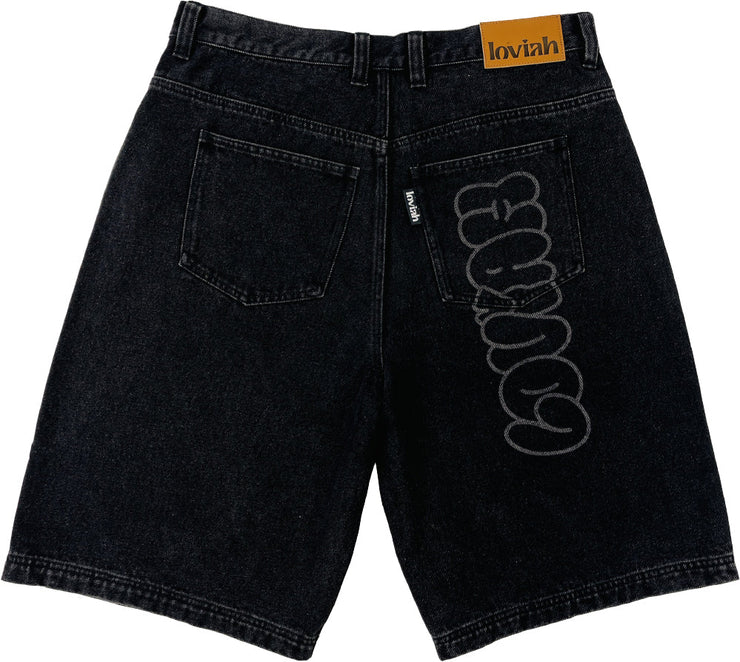 Loviah | Baggy Denim Shorts Black Wash 1