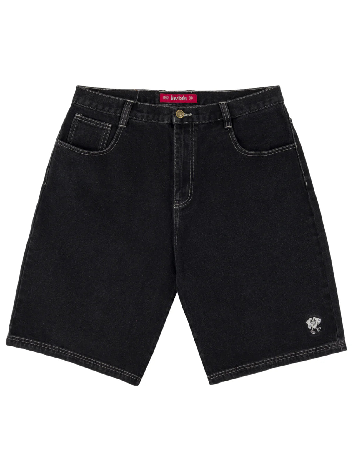 Loviah | Heartman Denim Shorts Black Wash at Gallery Streetwear Kelowna Canada