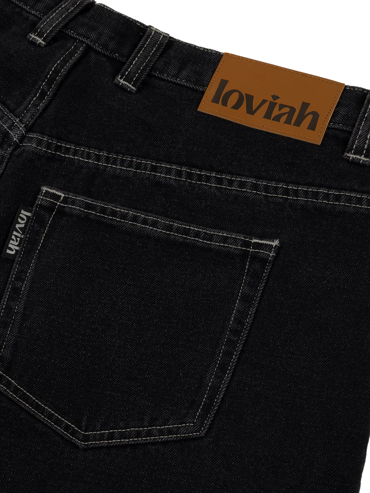 Loviah | Heartman Denim Shorts Black Wash pocket detail