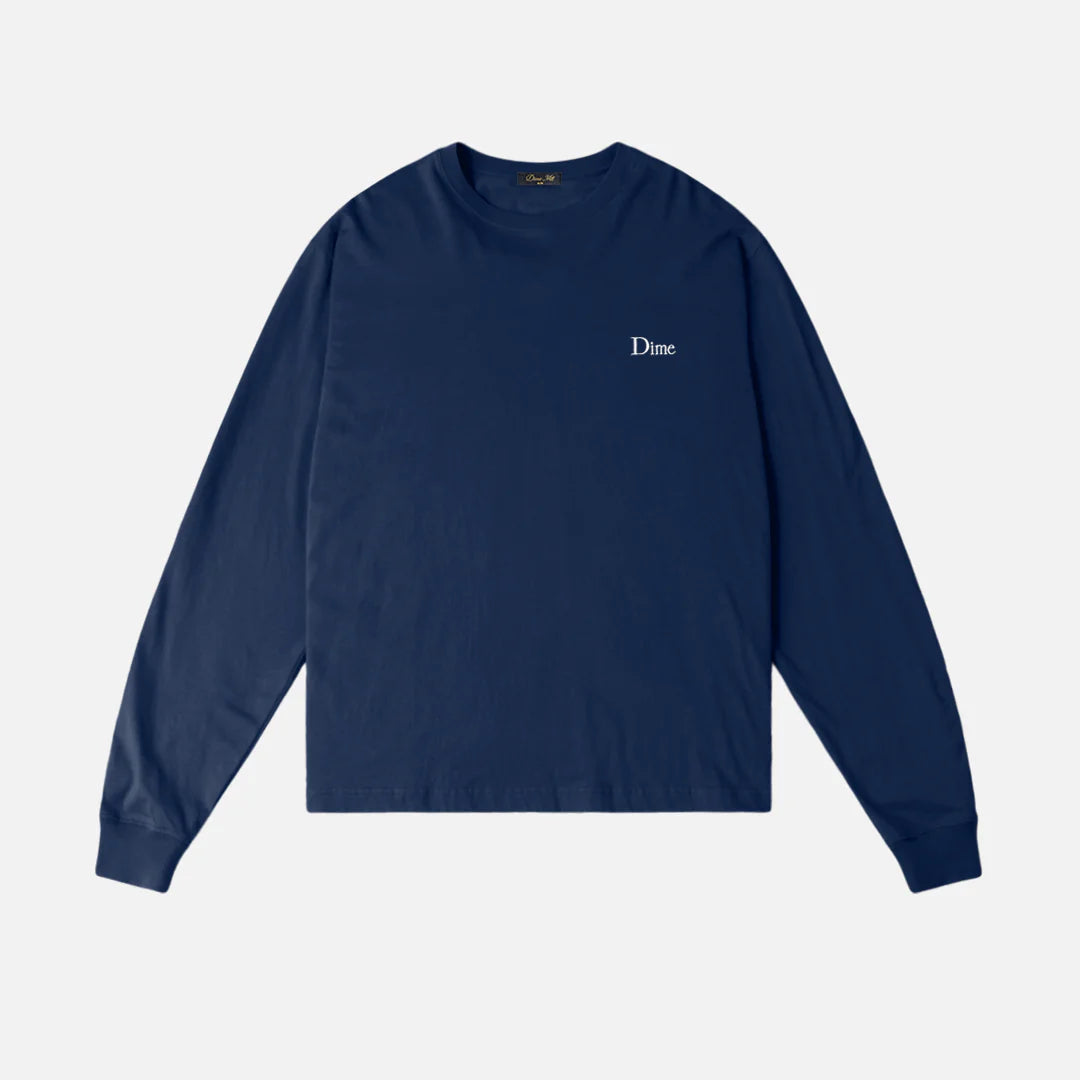 Dime MTL Classic Small Logo LS Shirt Navy