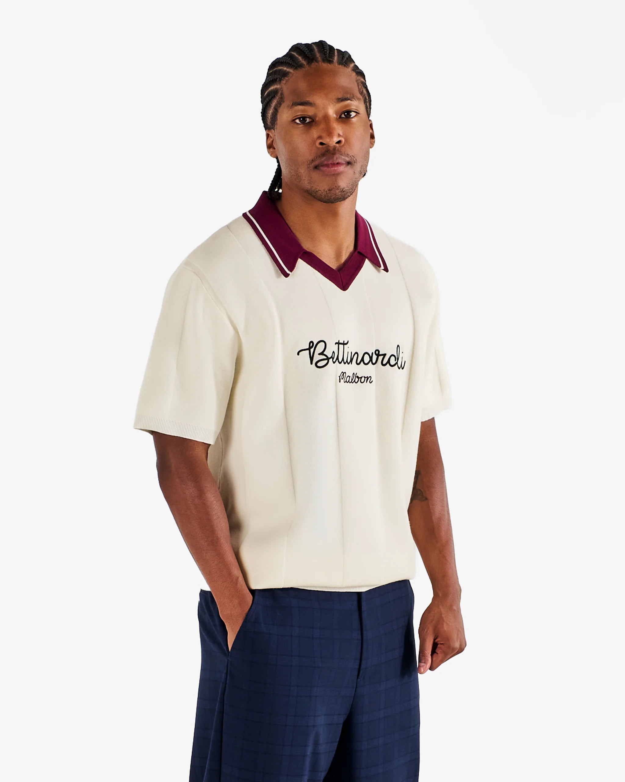 Malbon Golf Bettinardi Knit Polo Black Polo