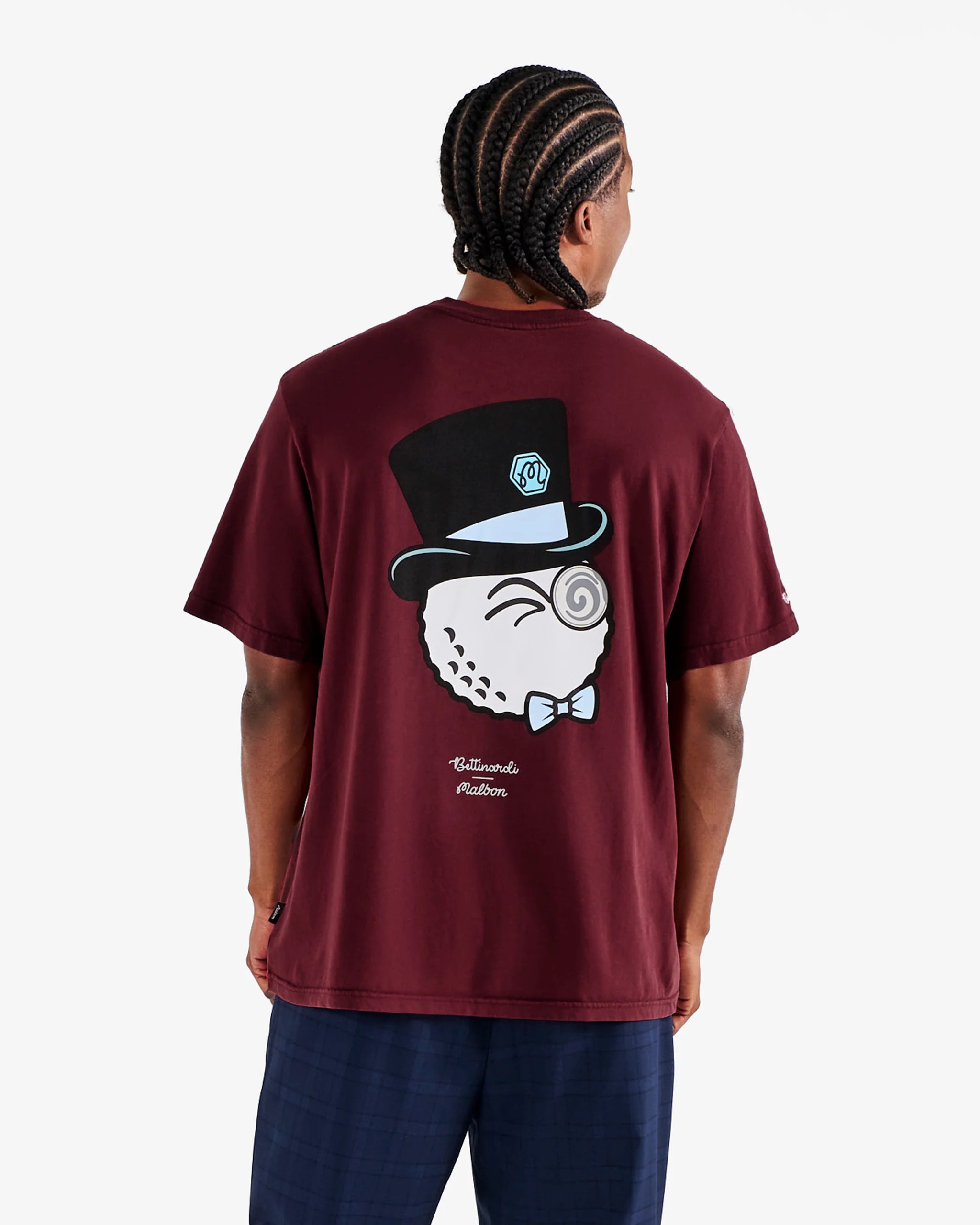 Malbon Golf Bettinardi Gangster Bermuda Tee Cabernet
