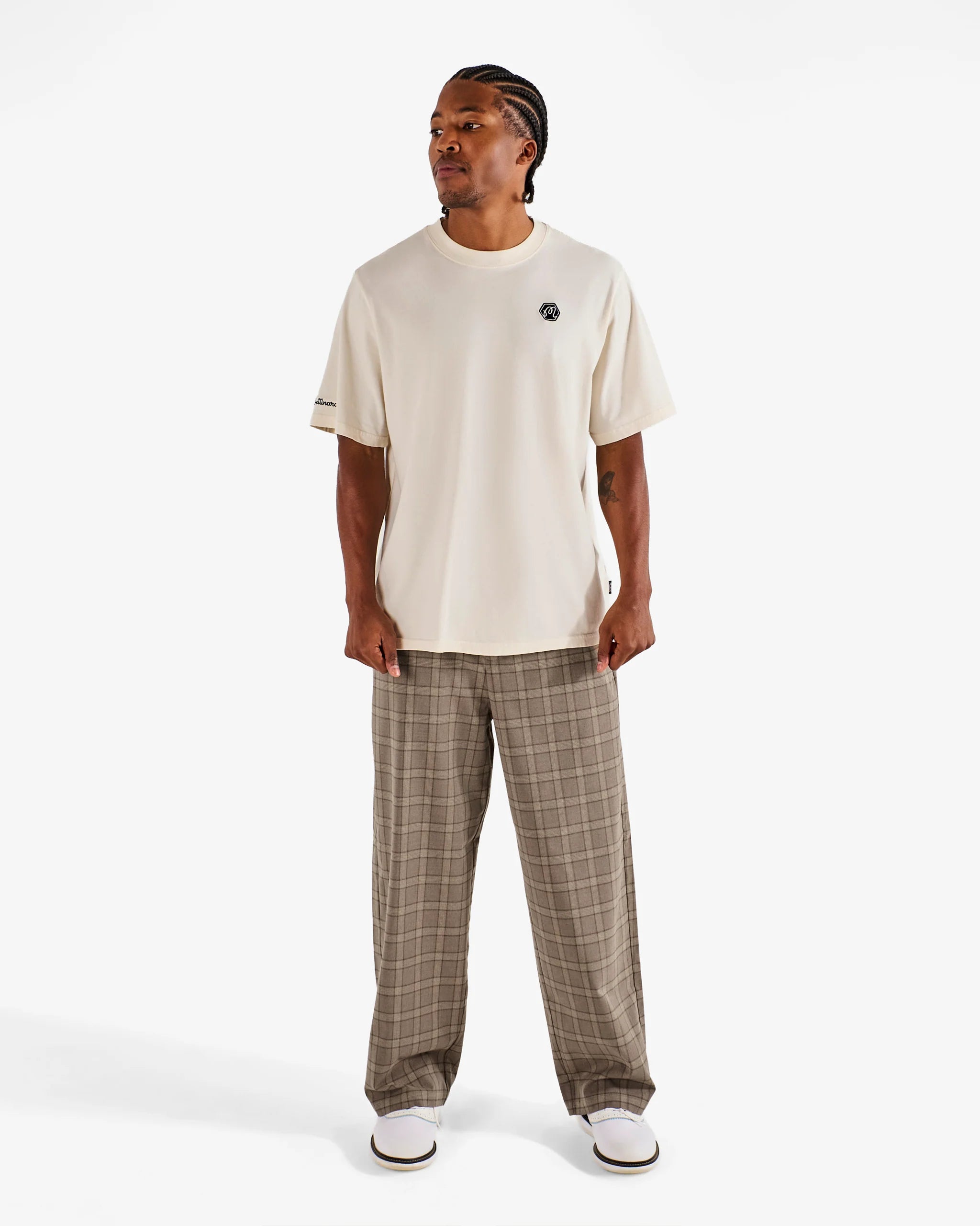 Malbon Golf Bettinardi Gangster Bermuda Tee Egret