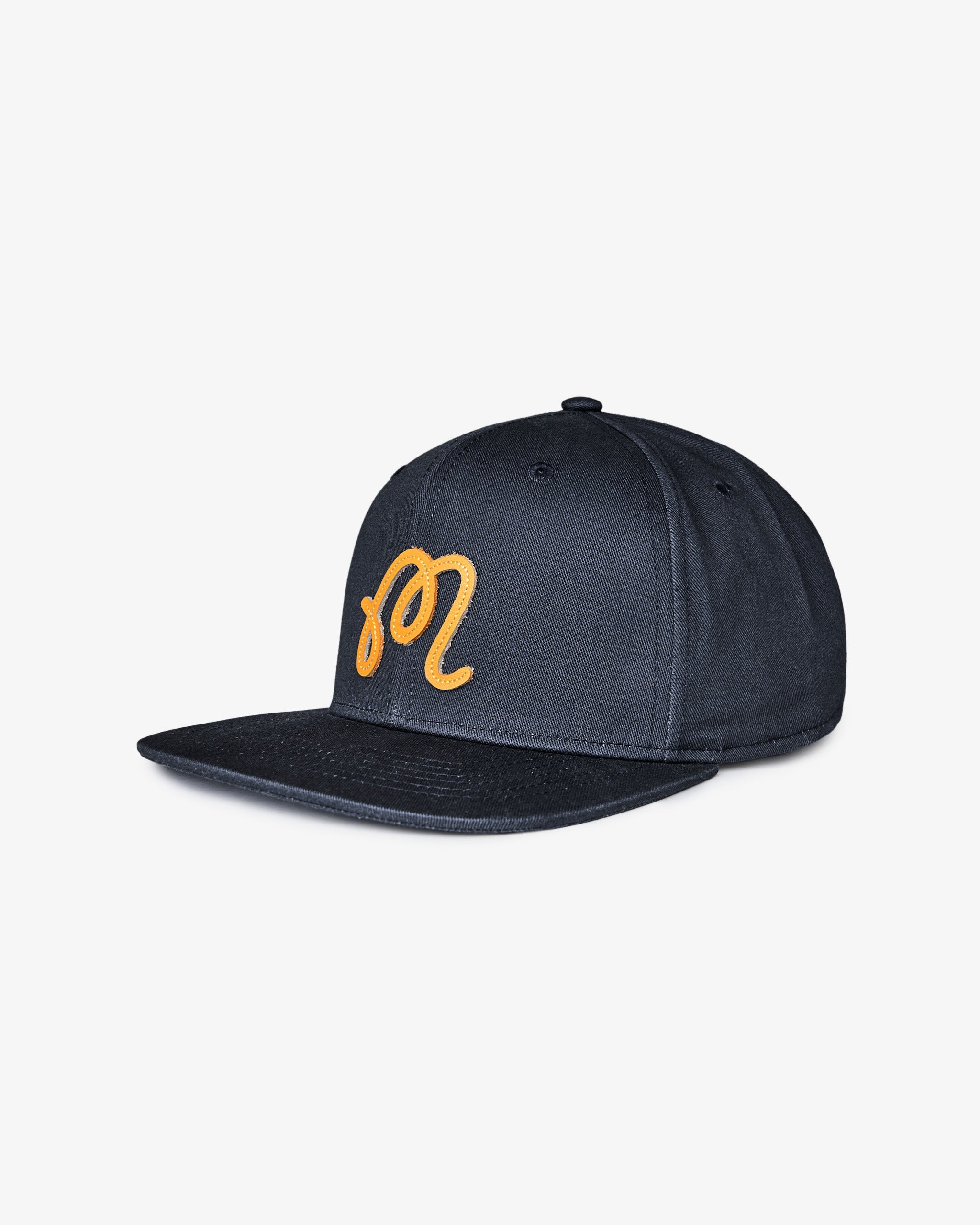 Malbon Golf M Script Snapback blueberry, side view — adjustable golf snapback, Gallery Streetwear Canada