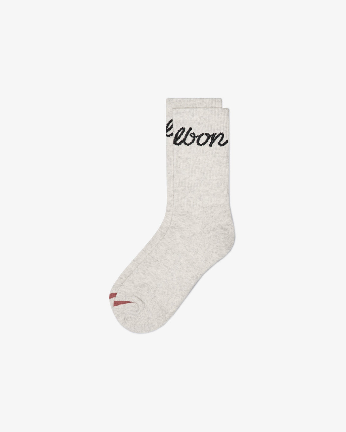 Malbon Golf Bon Script Sock in Heather Oatmeal — product view, Gallery Streetwear Canada