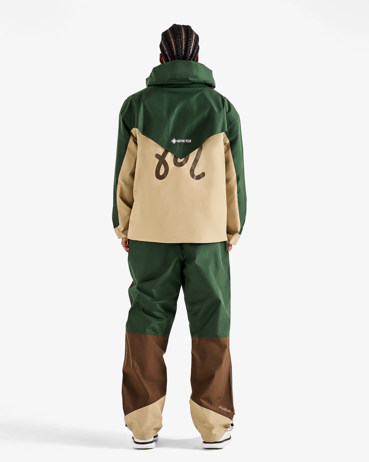 Malbon Golf Dornoch GORE-TEX Terrain Anorak Moss / Khaki — worn by model
