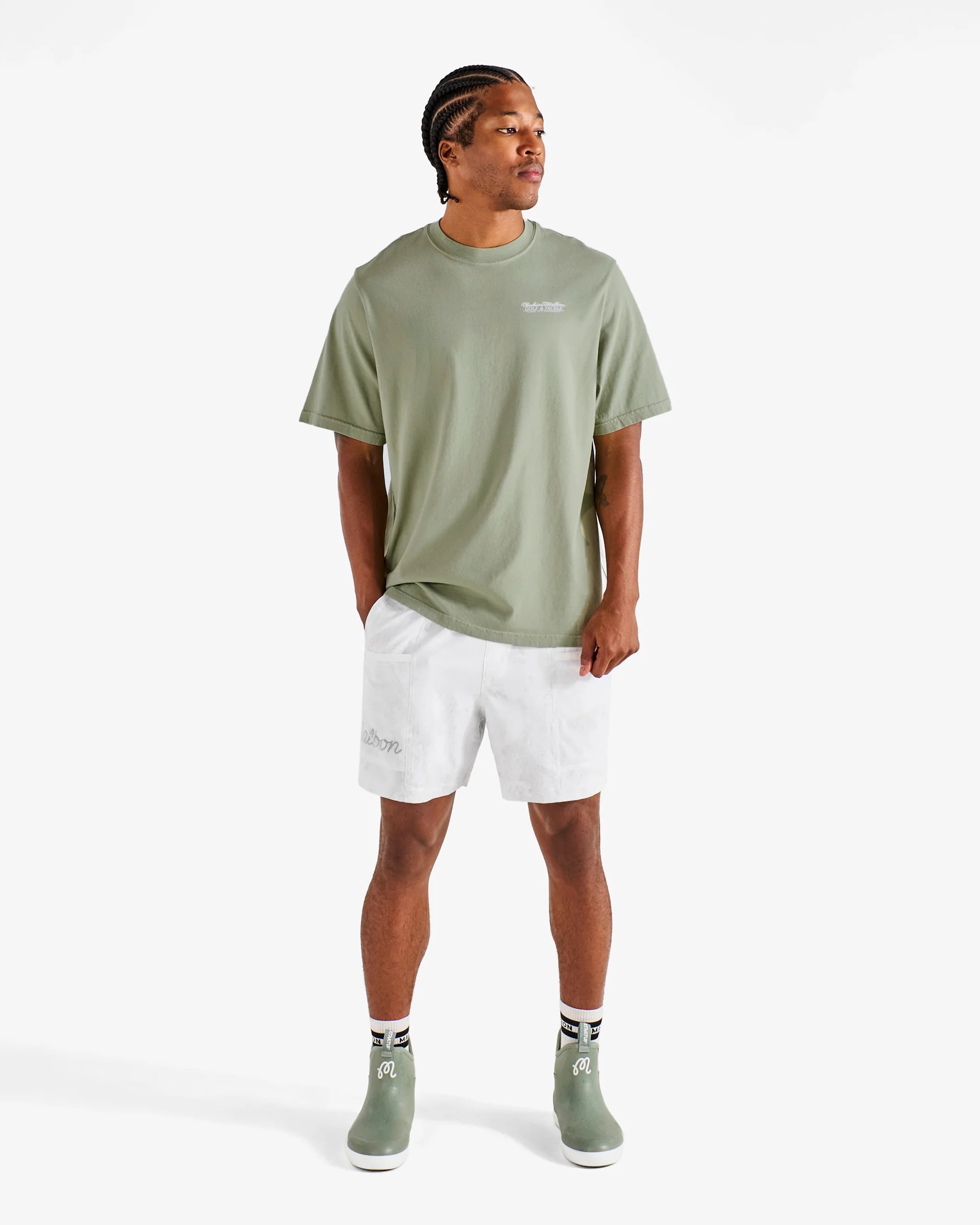 Malbon Golf Bermuda Bahiar Tee – Seagrass