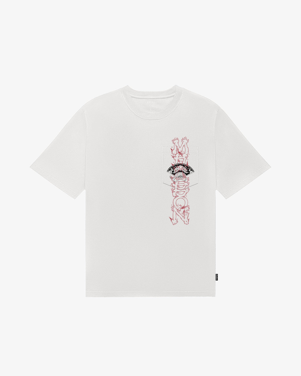 Malbon Golf Vista Insignia Tee in off white, front view, at Gallery Streetwear Kelowna
