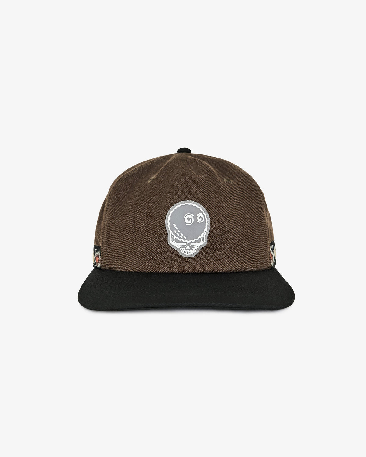 Malbon Golf x Grateful Dead Long Vacation Snapback in brown