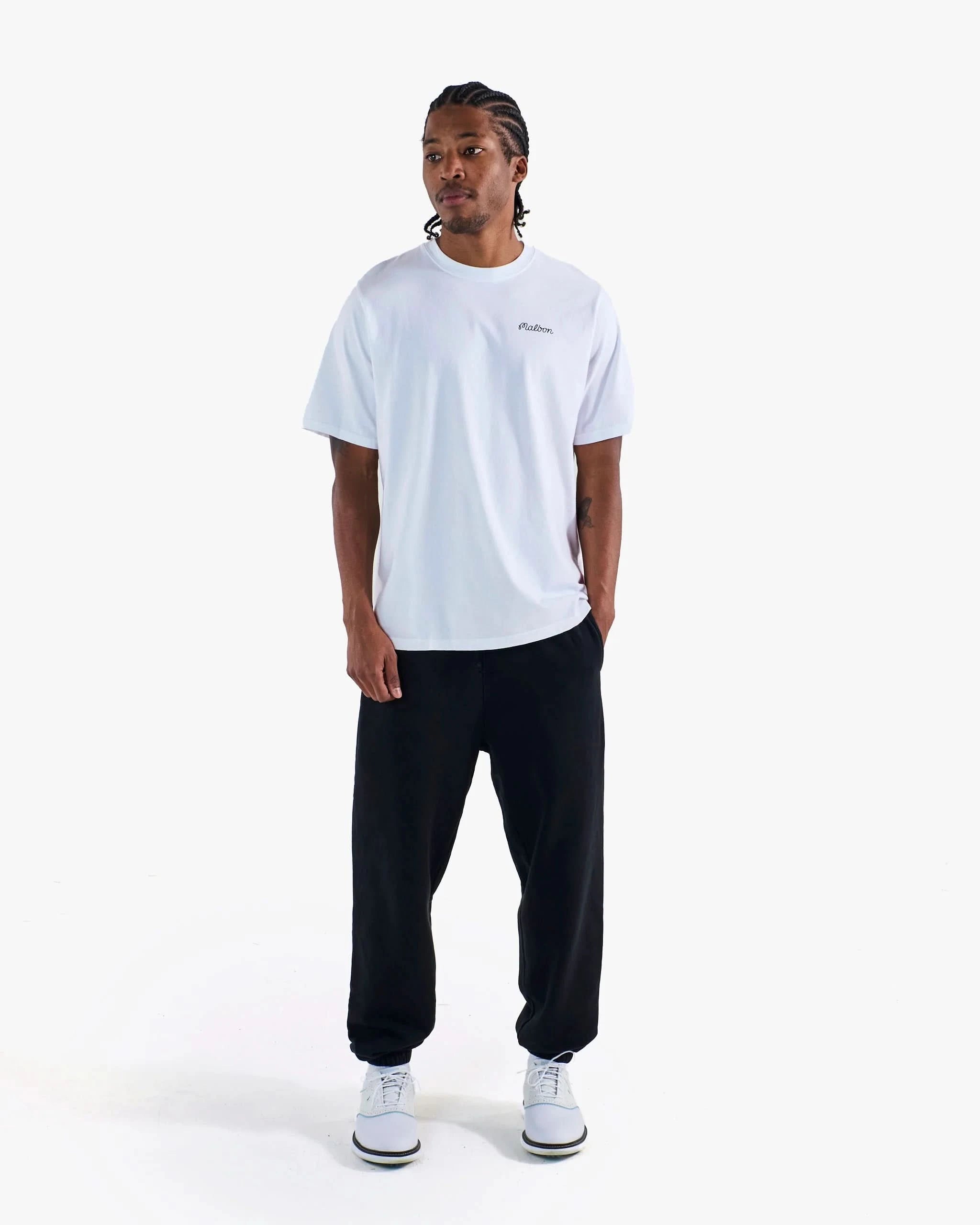 Malbon Golf Bermuda Baldwin Tee - White