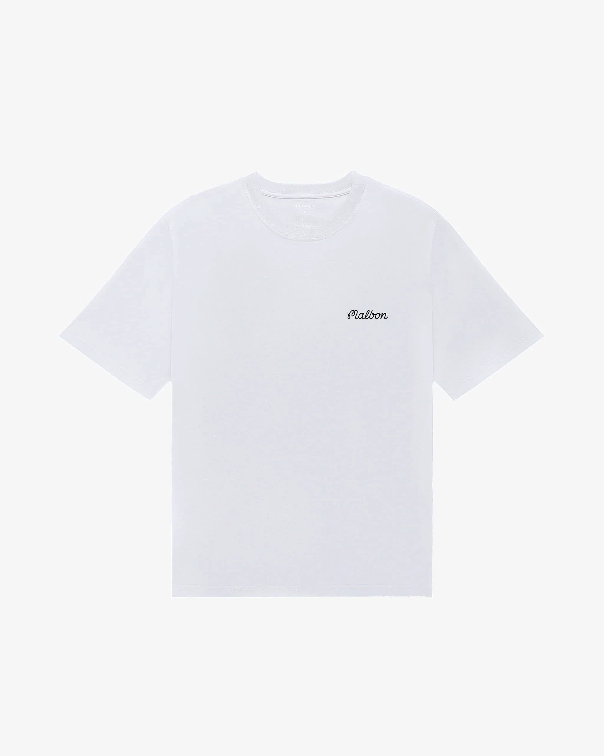 Malbon Golf Bermuda Baldwin Tee - White front logo