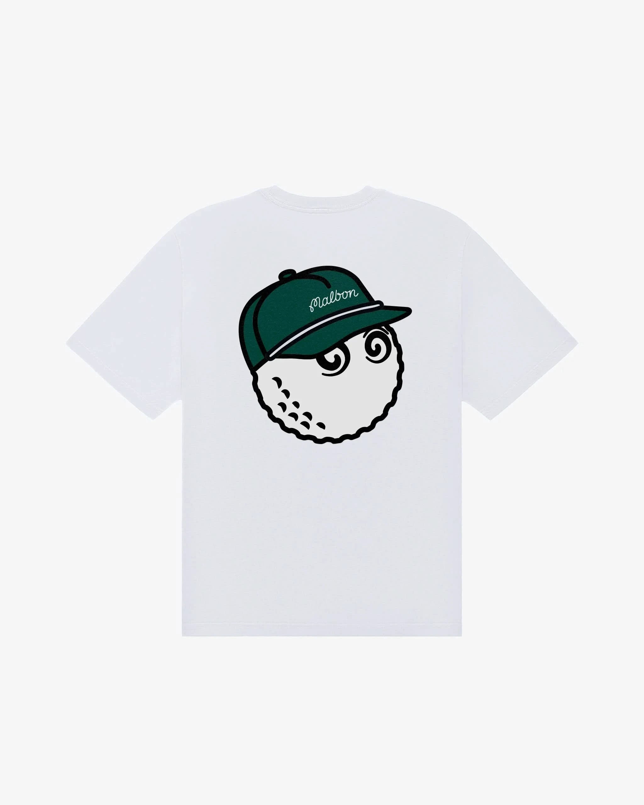 Malbon Golf Bermuda Baldwin Tee - White front at Gallery Streetwear Kelowna BC Canada back logo