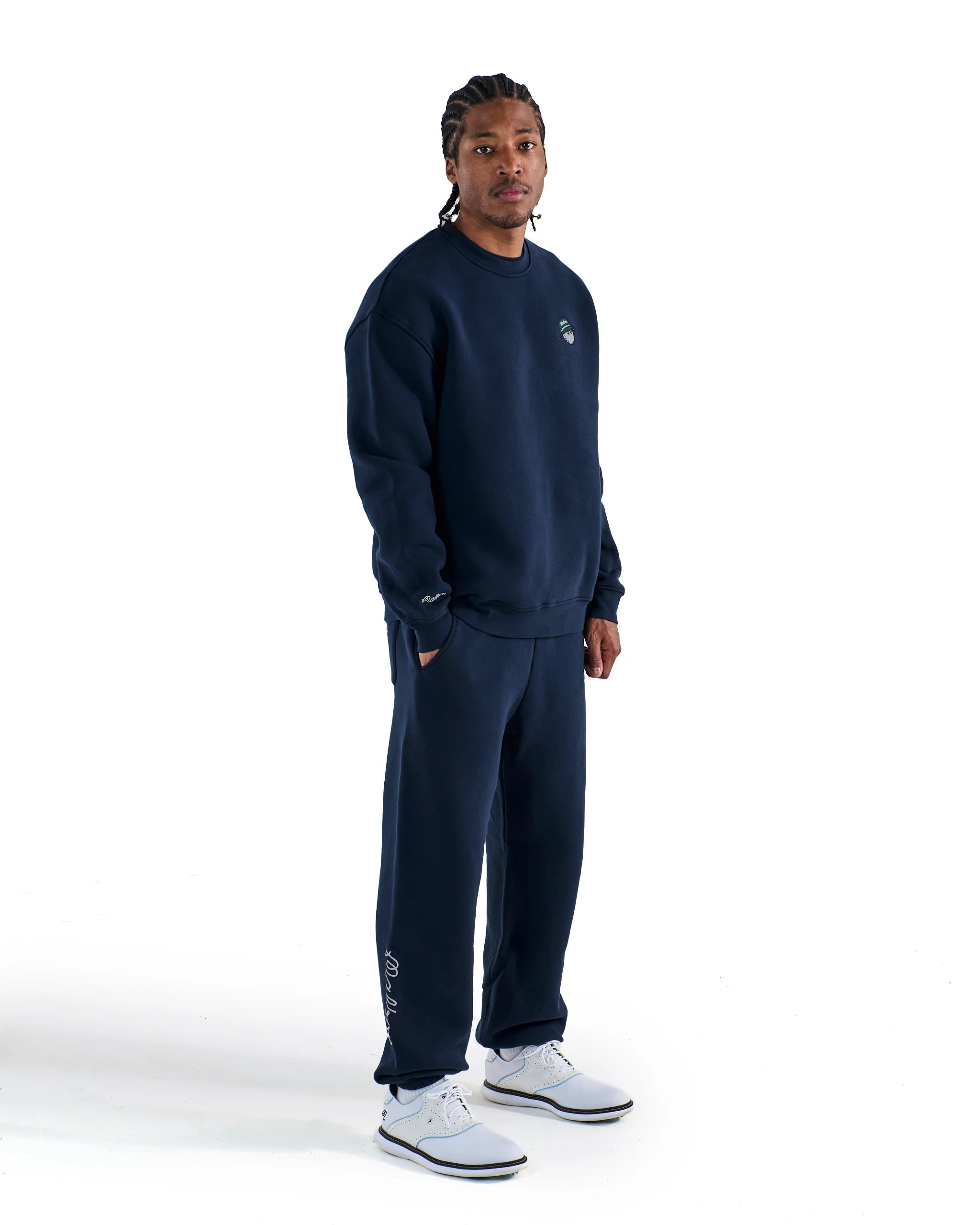 Malbon Golf Range Cooper Sweatshirt Navy Crewneck