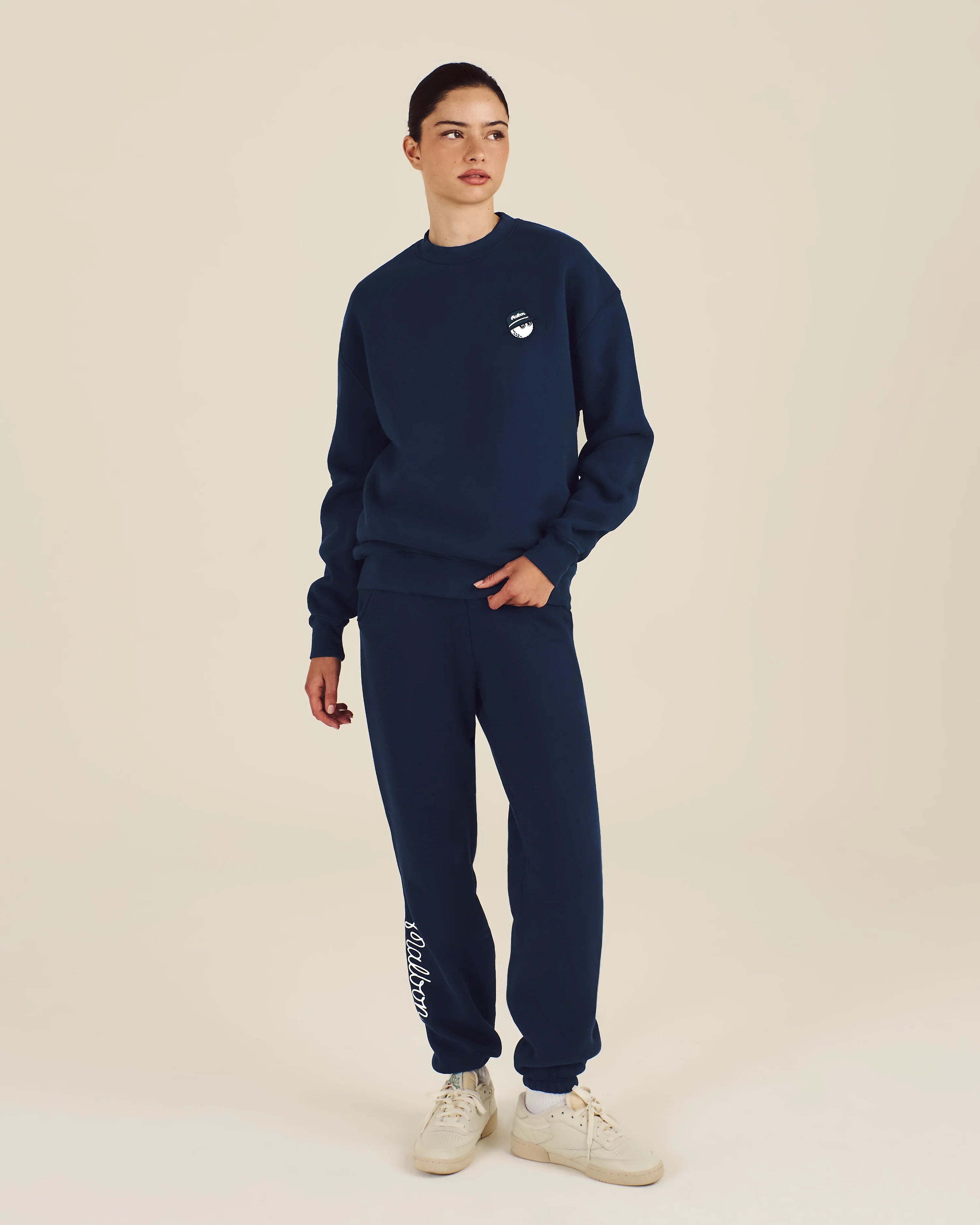 Malbon Golf Range Cooper Sweatshirt Navy Crewneck