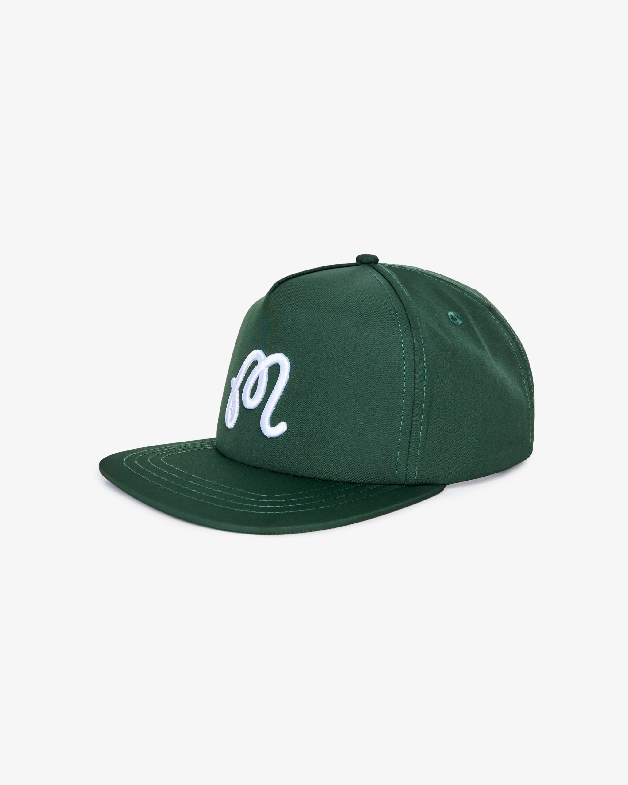 Malbon Golf M Snapback forest green — side profile