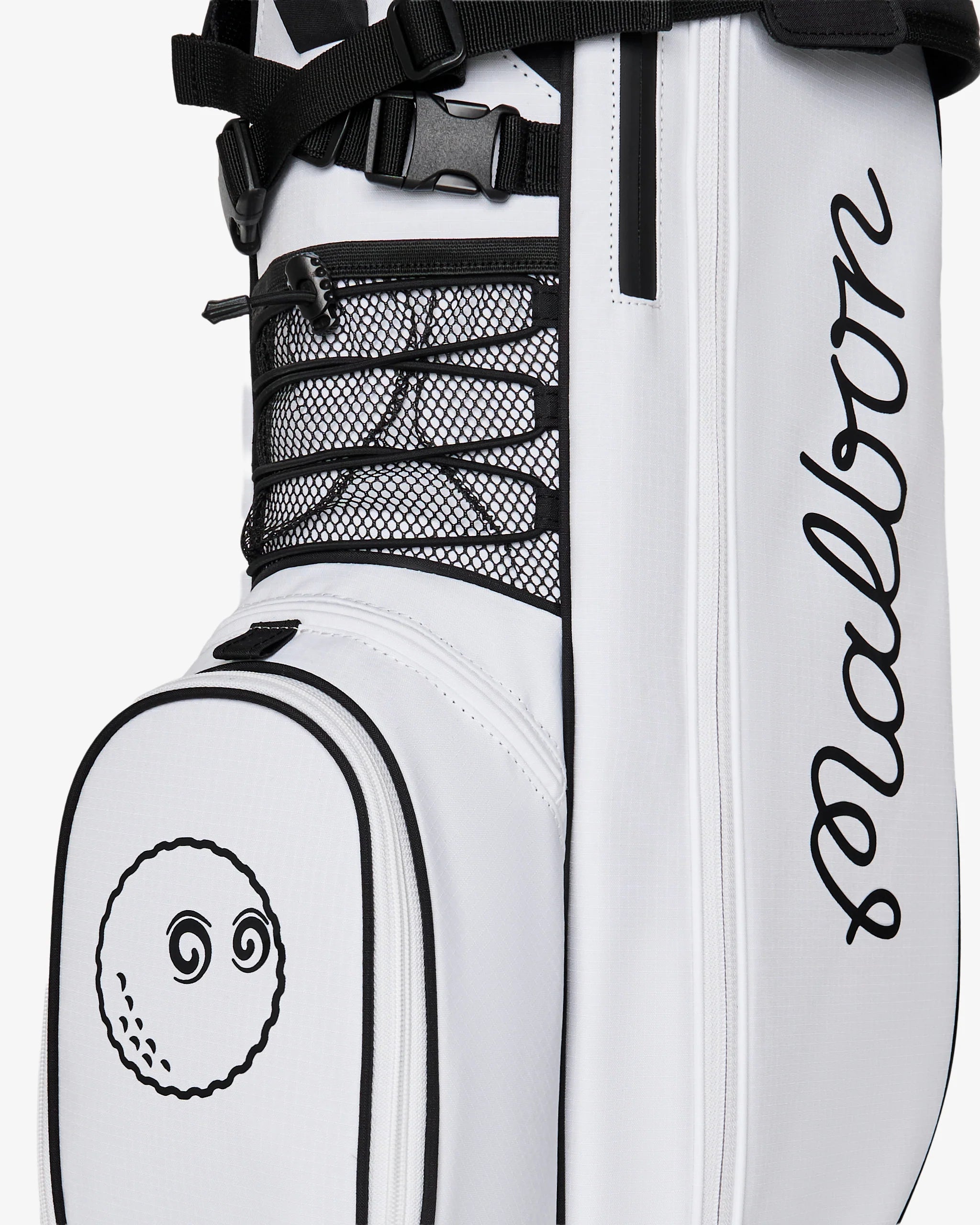 Malbon Golf Icons Walking Bag White