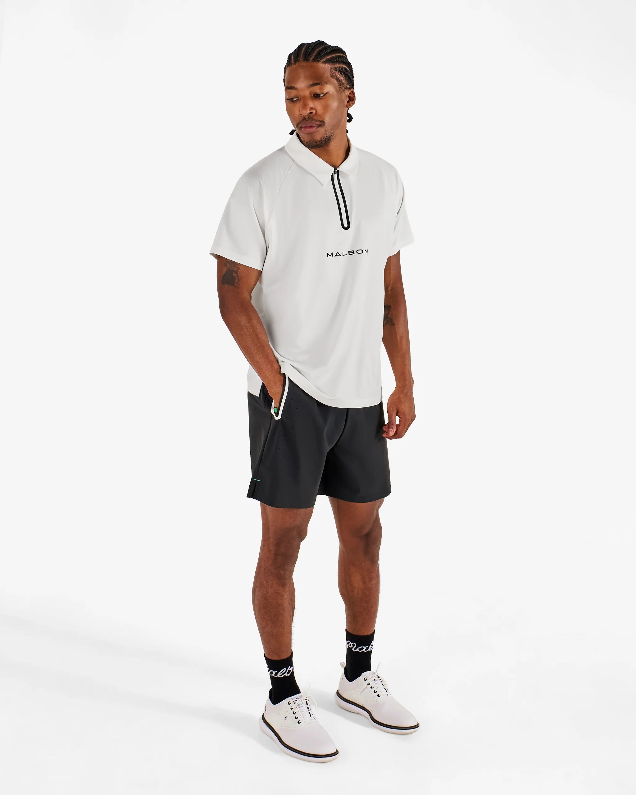Malbon Golf Performance 2-1 Short Black