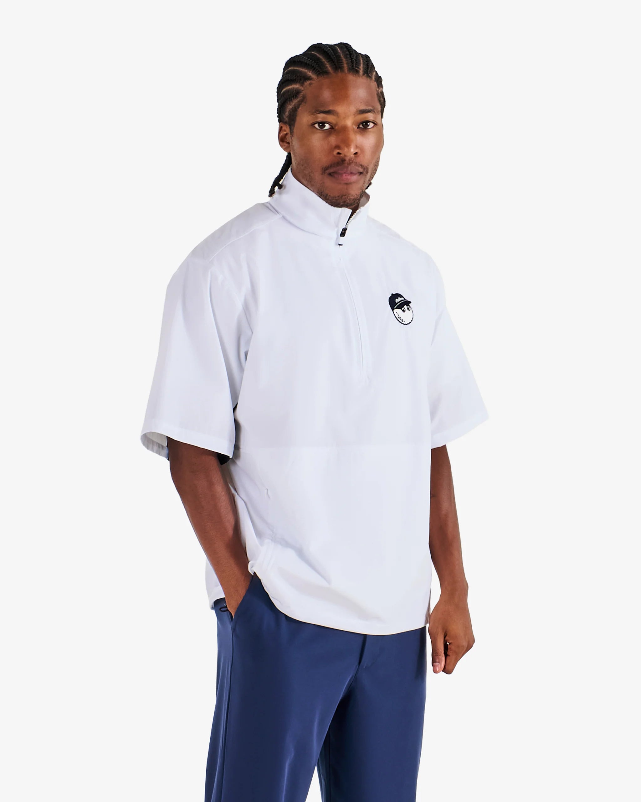 Malbon Golf Pine Windshirt White