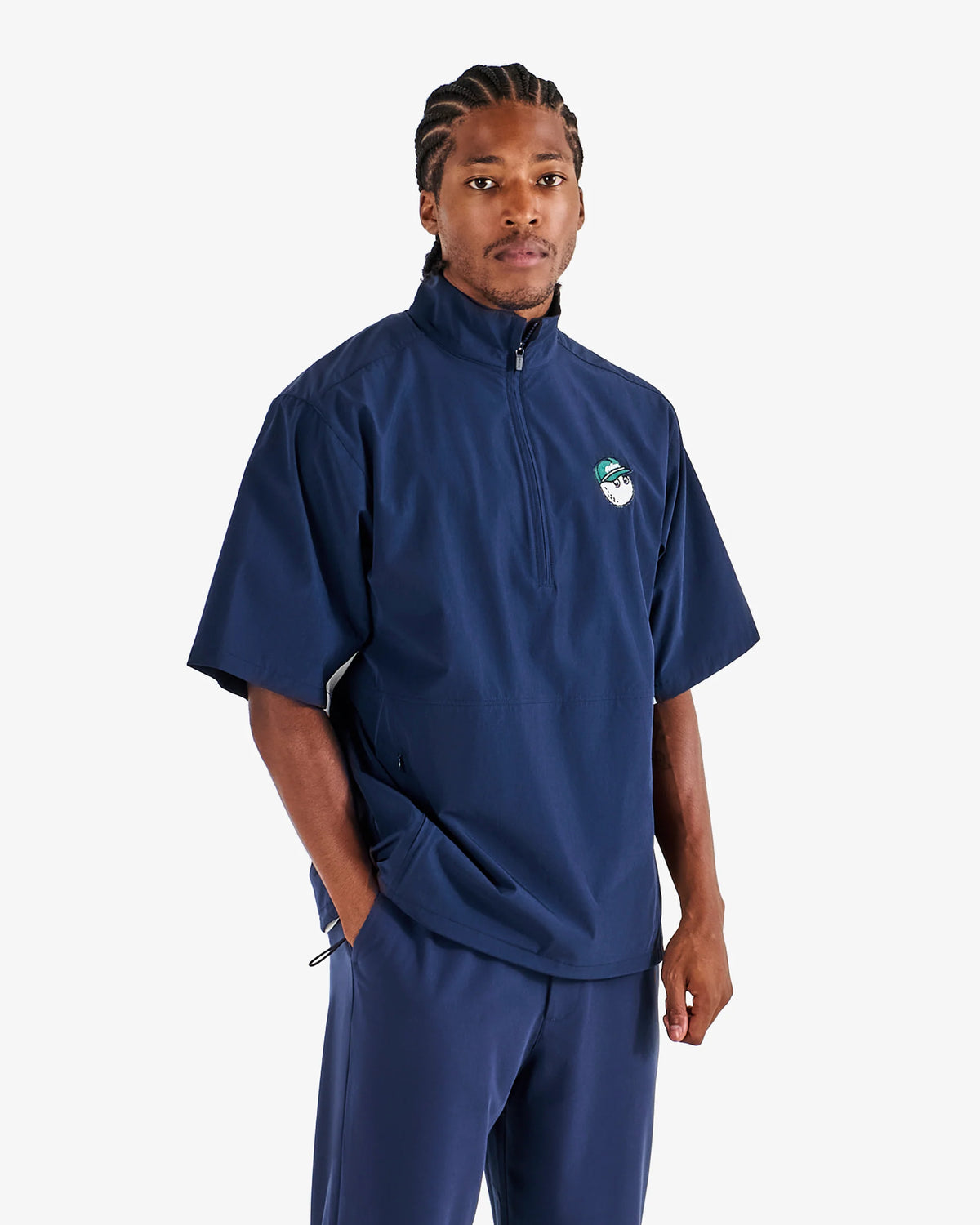 Malbon ネイビー スポーツシャツ Malbon Golf Pine Windshirt Navy | Gallery Streetwear Canada