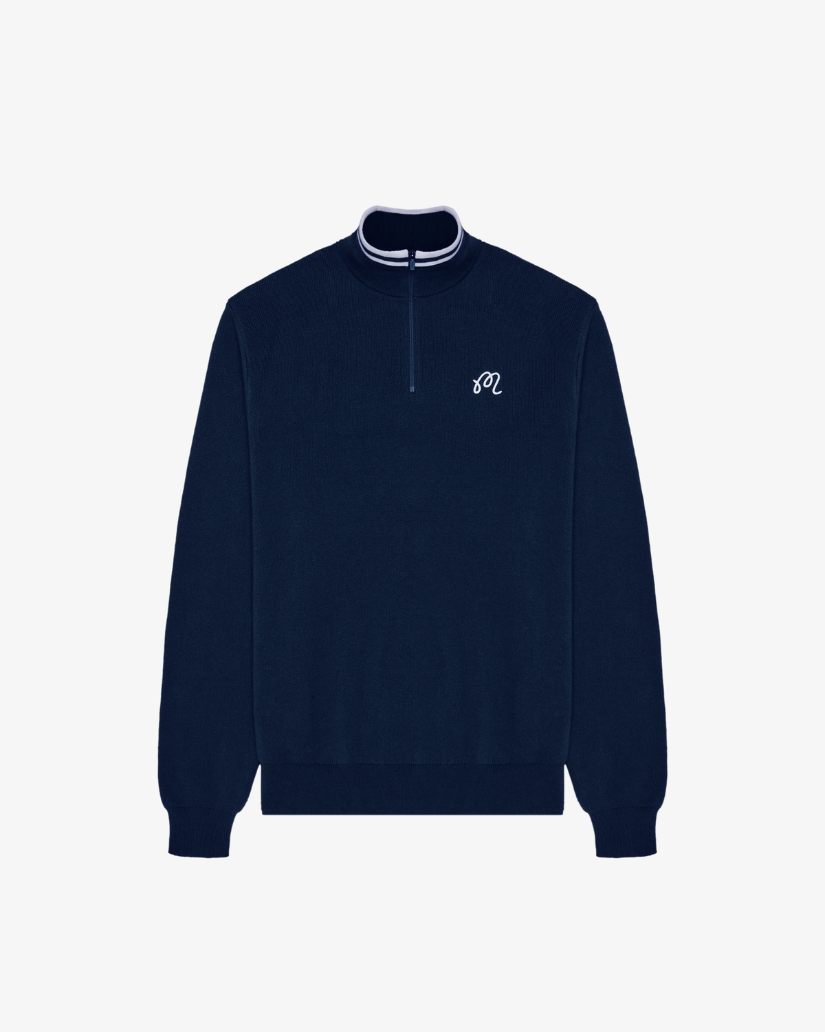 Malbon Golf Sorrel Sweater in navy, front view