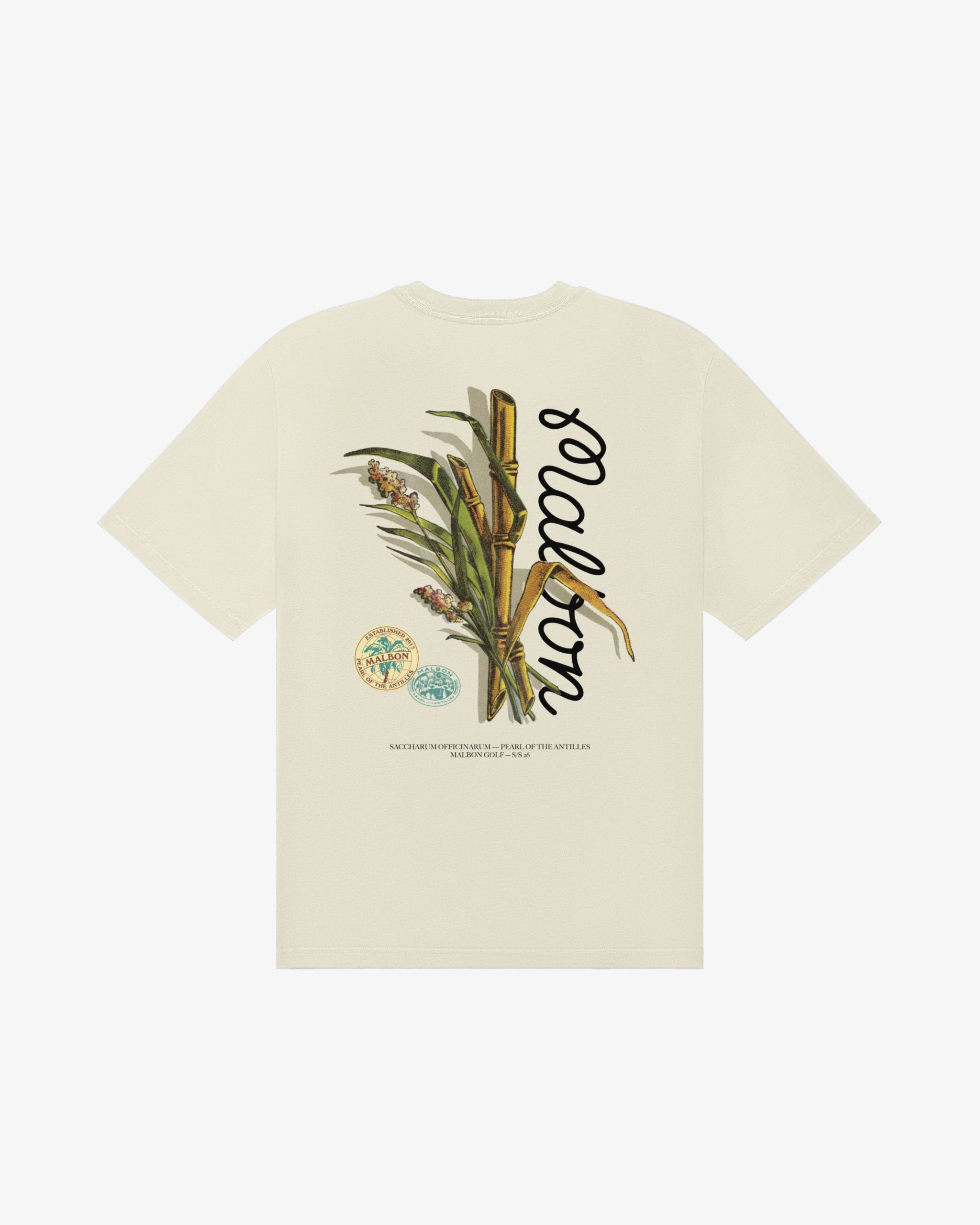 Malbon Golf Bermuda Origin Tee Cream
