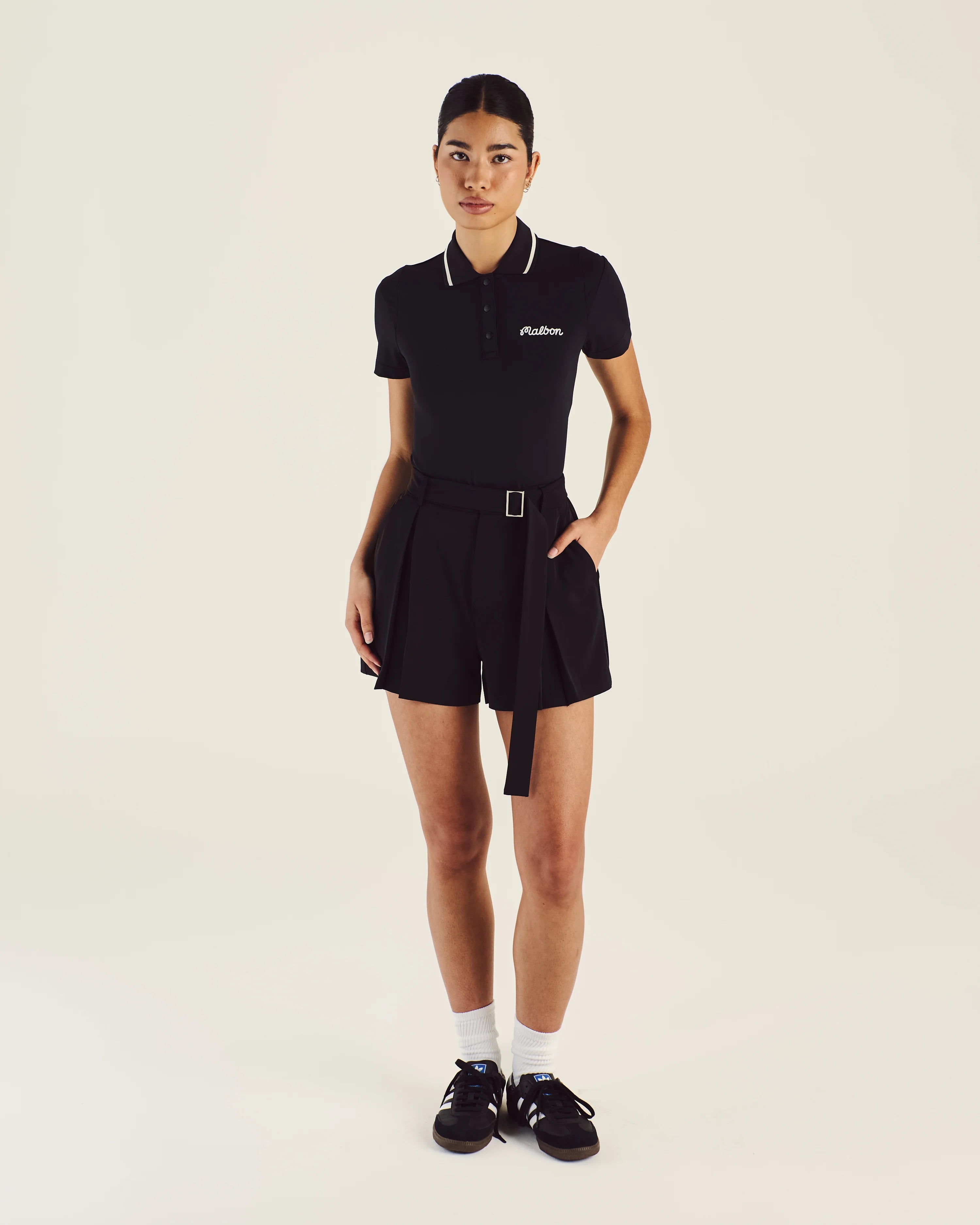Malbon Golf  Women’s Paloma Polo Black