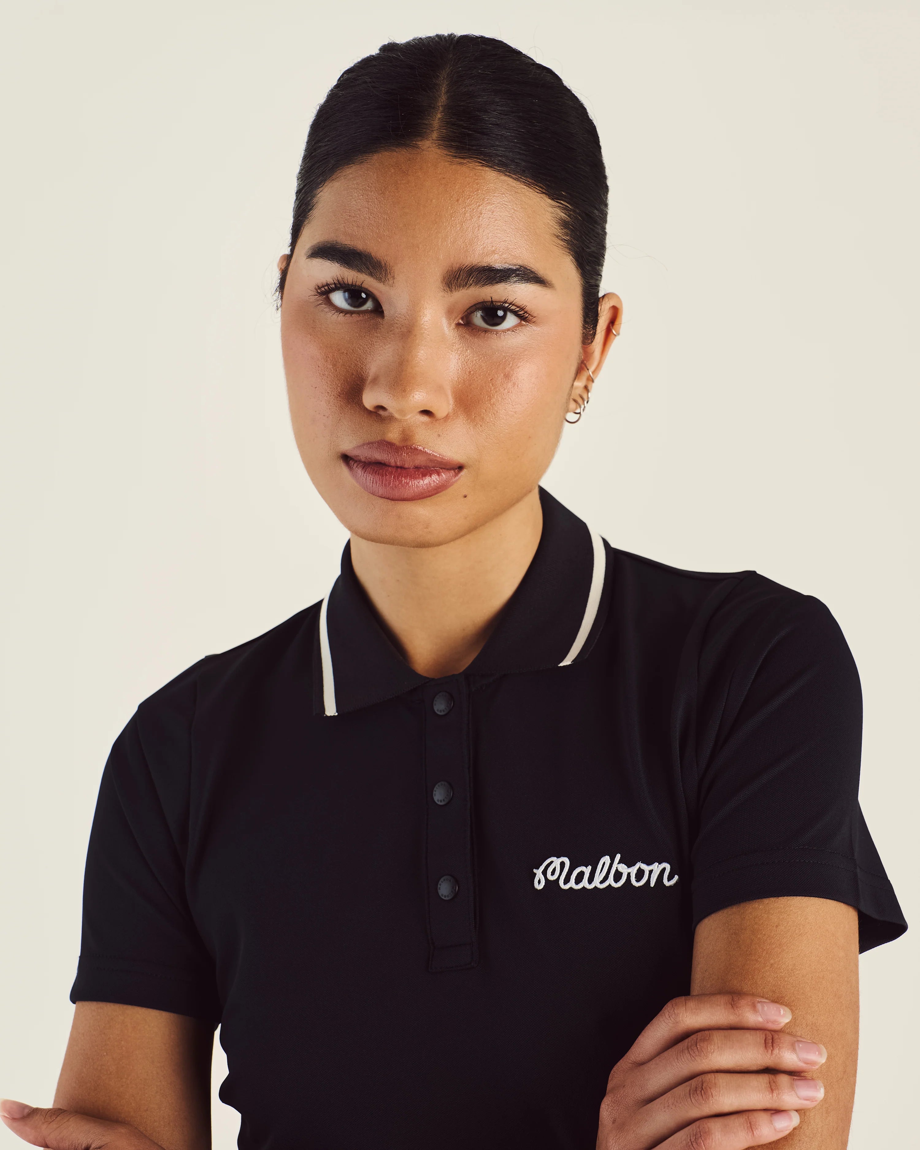 Malbon Golf  Women’s Paloma Polo Black