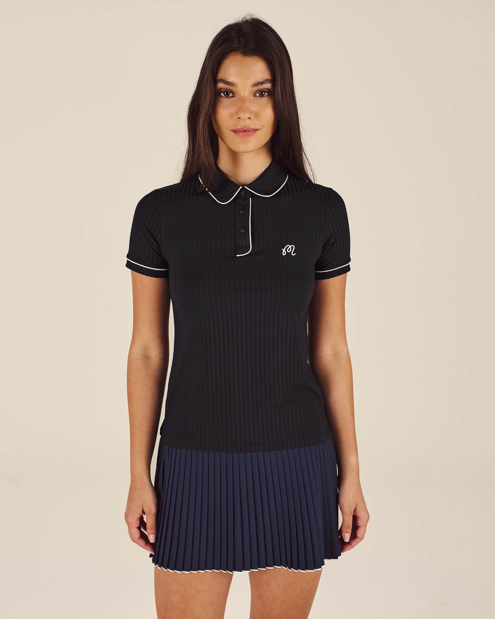 Malbon Golf Anna Polo Black