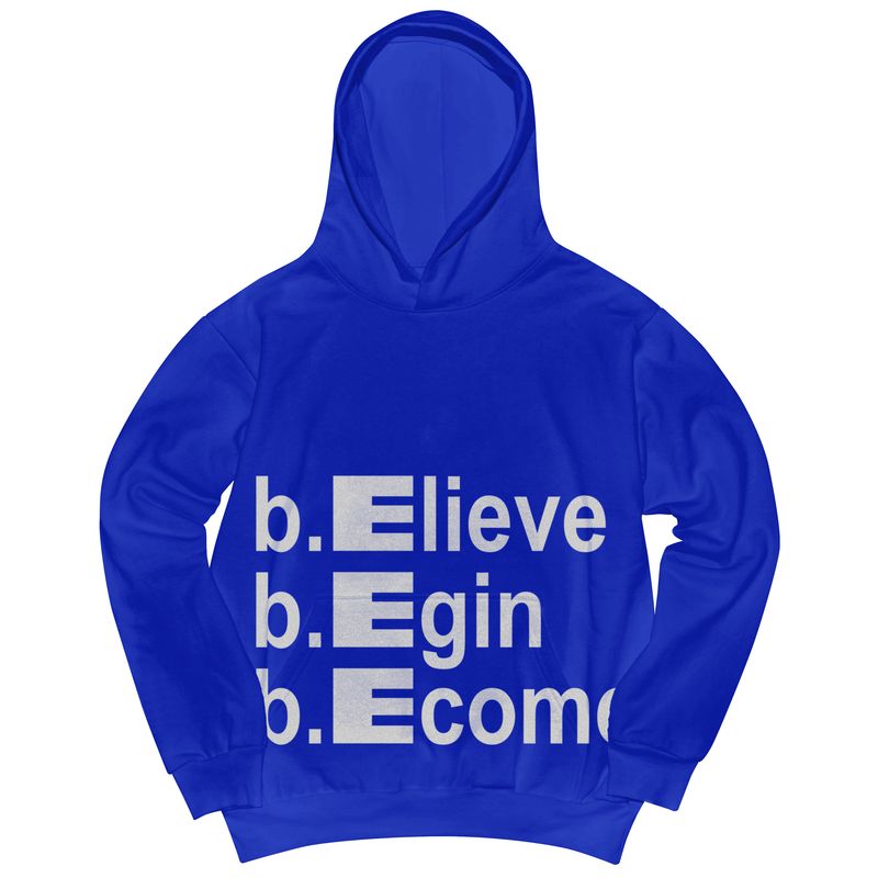 b.Eautiful Motivate Hoodie Blue