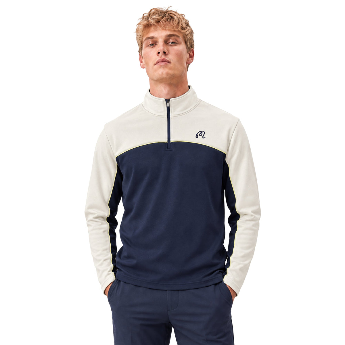 Malbon Golf Aurora Midlayer in Navy — product view, Gallery Streetwear Canada