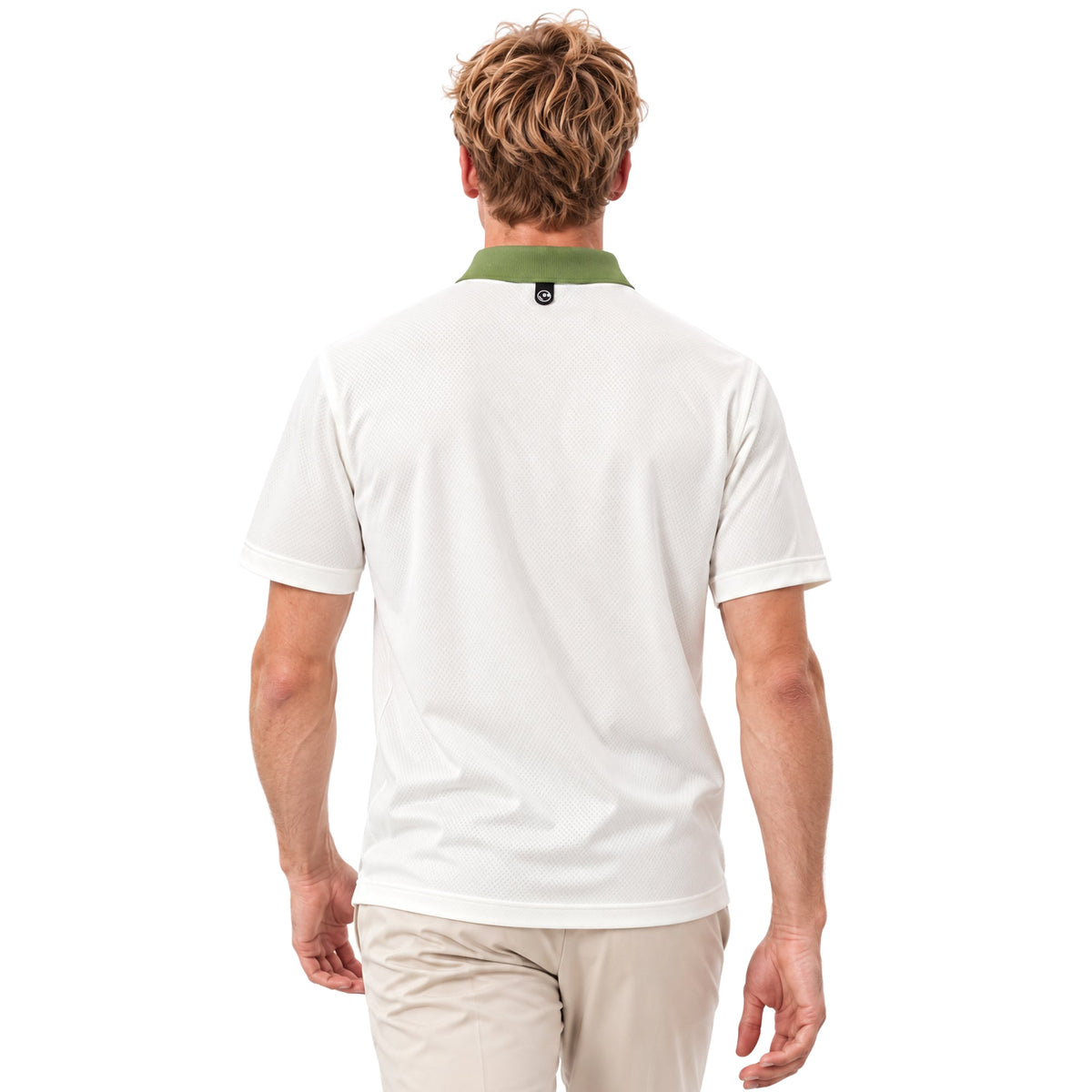 Malbon Golf Fairway Hex Polo in Ivory — alternate product view, Gallery Streetwear Canada