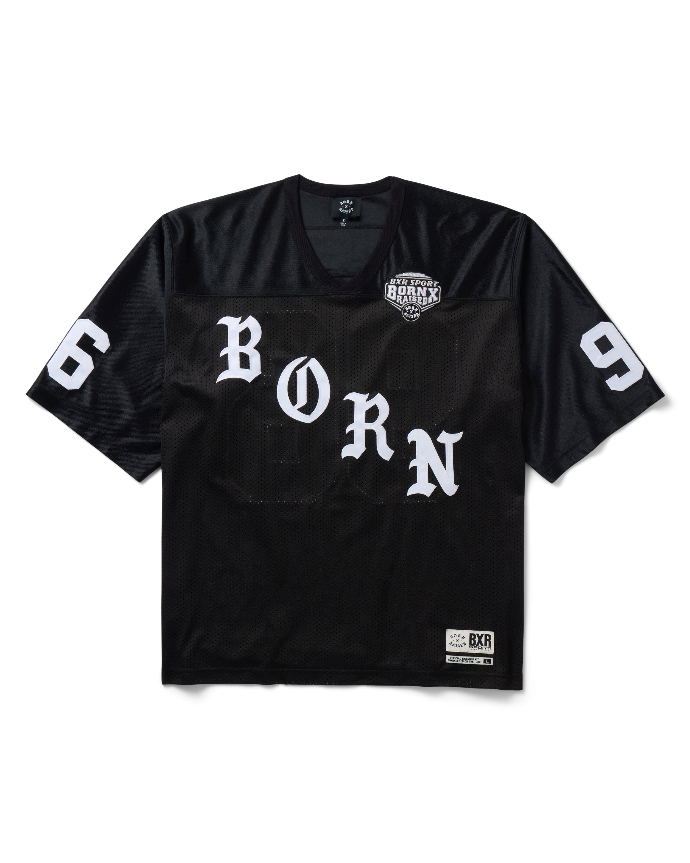Born X Raised Paranoia Football Jersey - Black - front
