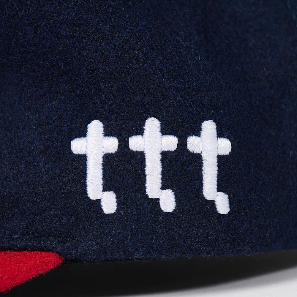 The Trilogy Tapes Digi Cat Wool Ball Cap Blue Red