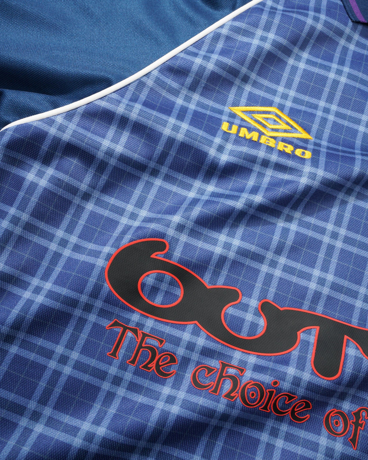Butter Goods x Umbro Plaid Jersey Navy / Slate — product shot