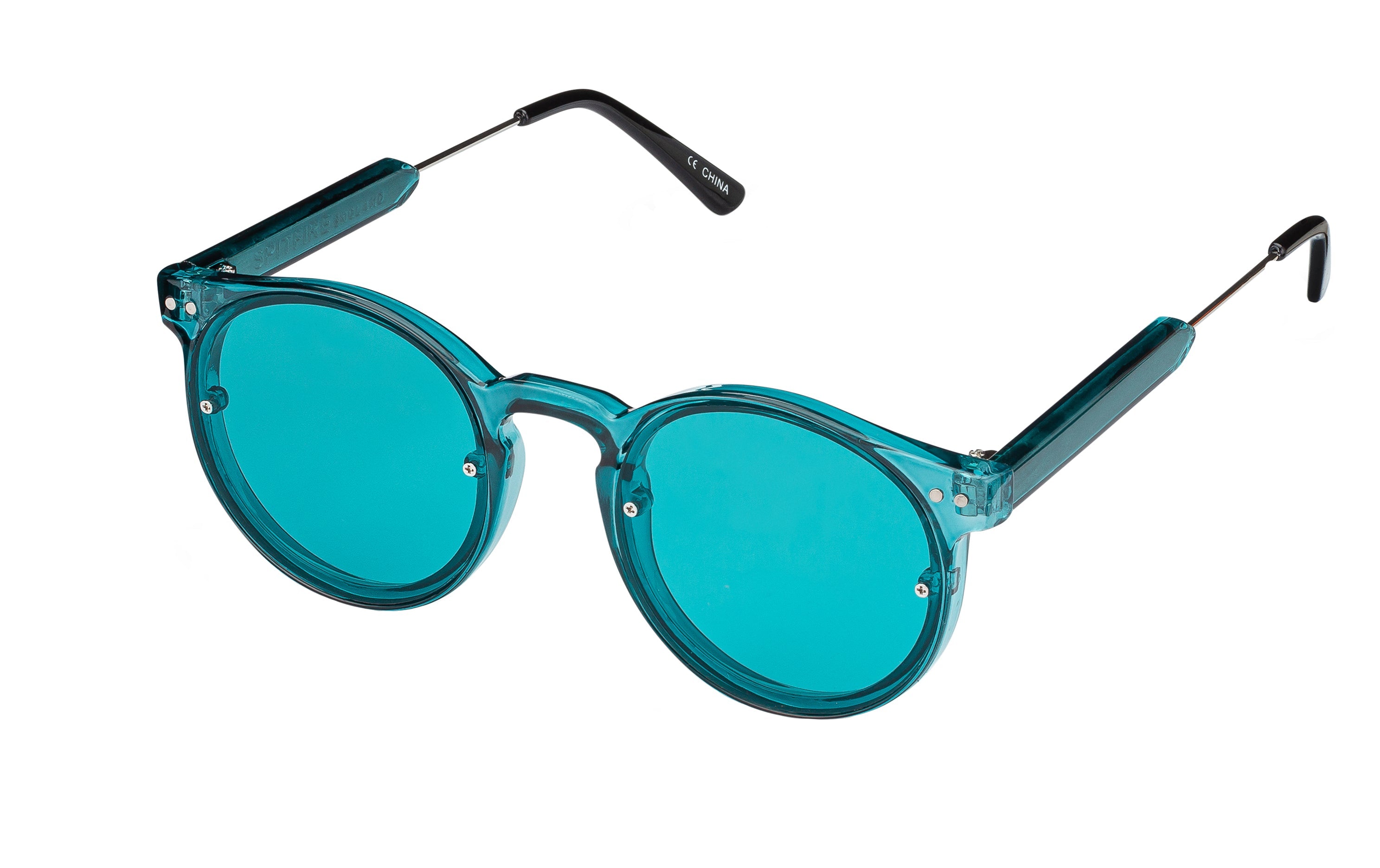 Spitfire Post Punk aqua sunglasses, side profile