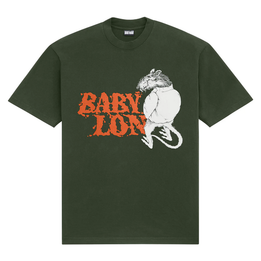 BABYLON RAT TEE- GREEN - Gallery Streetwear
