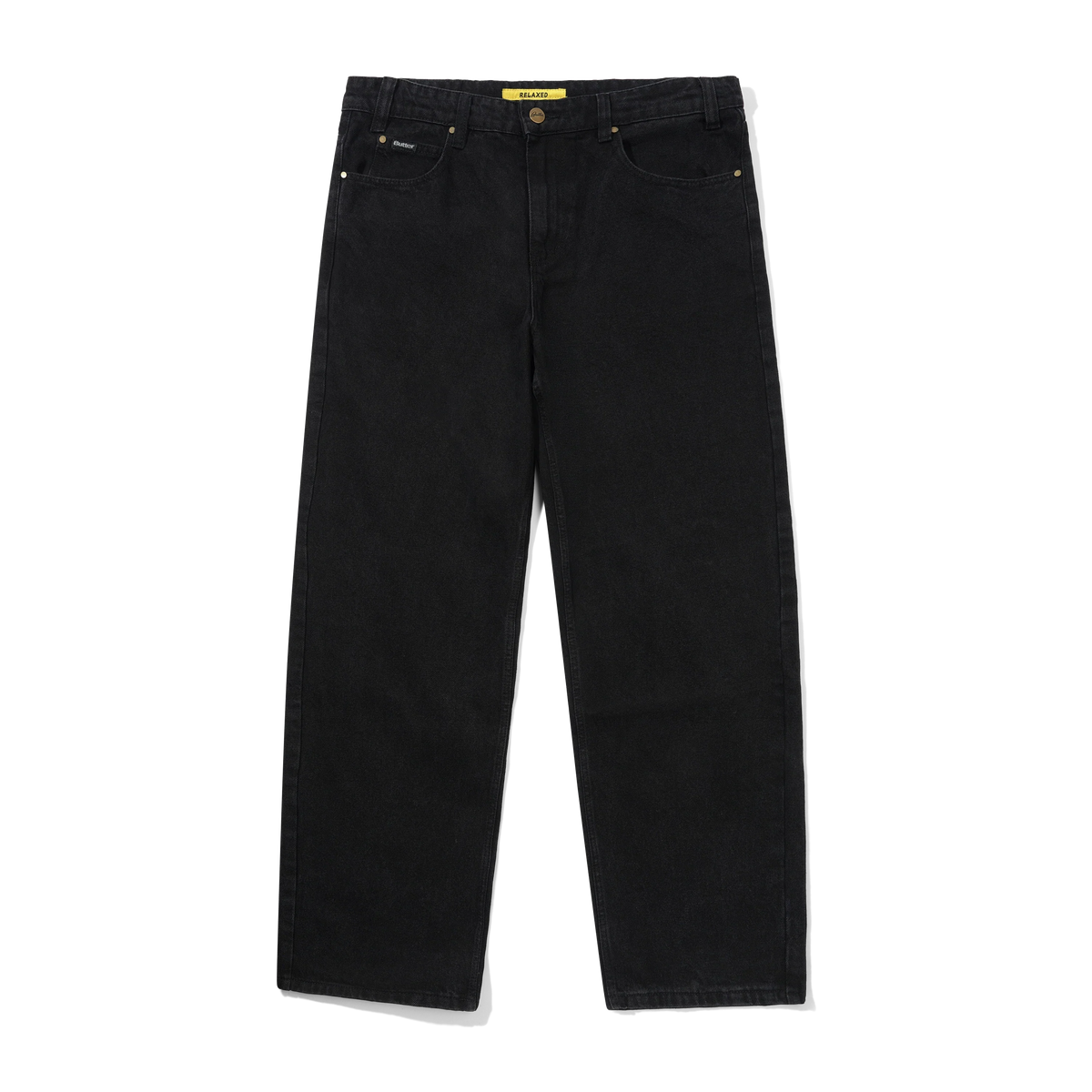 Butter Goods Relaxed Denim Jeans Flat Black — product shot