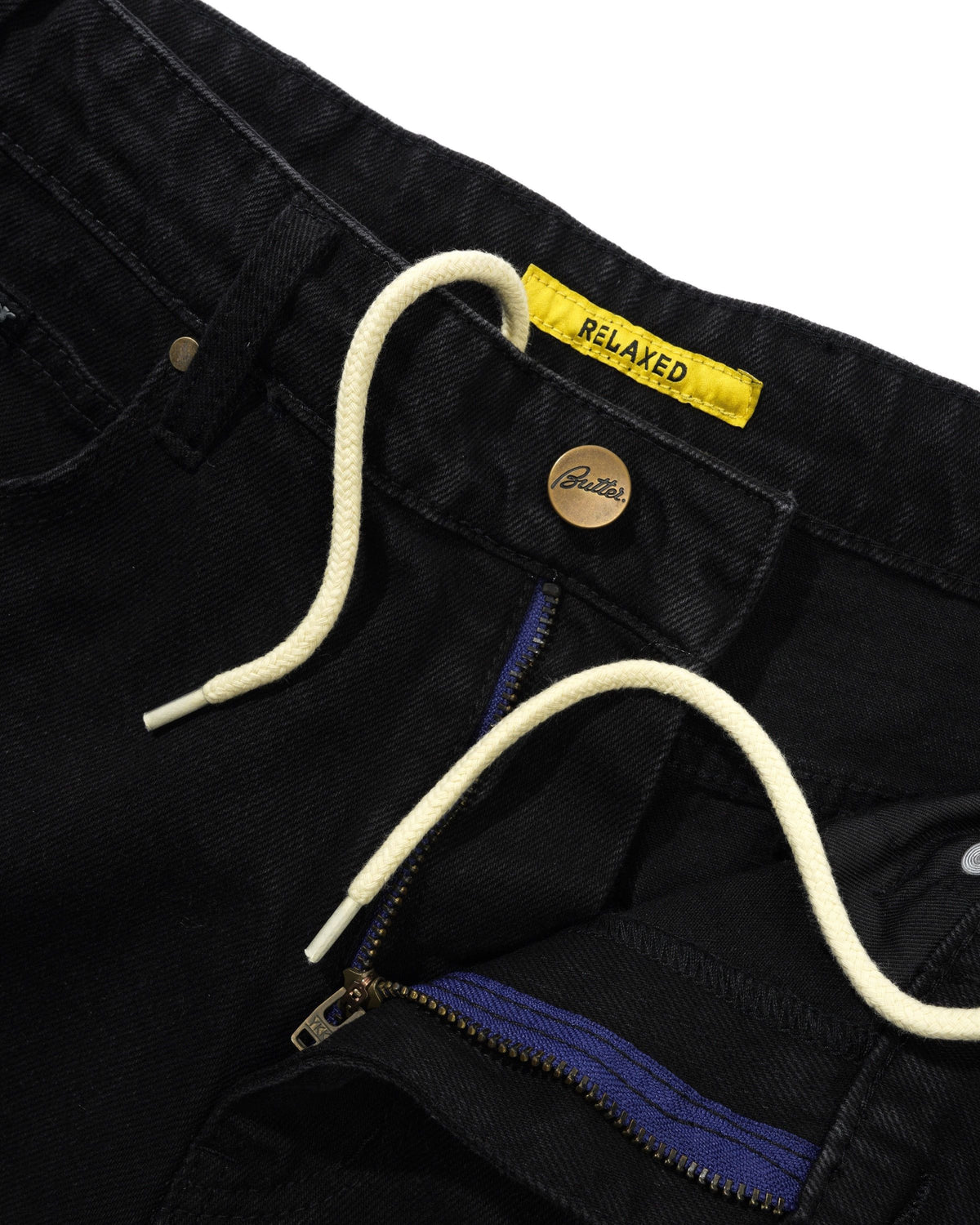 Butter Goods Relaxed Denim Jeans Flat Black — product shot