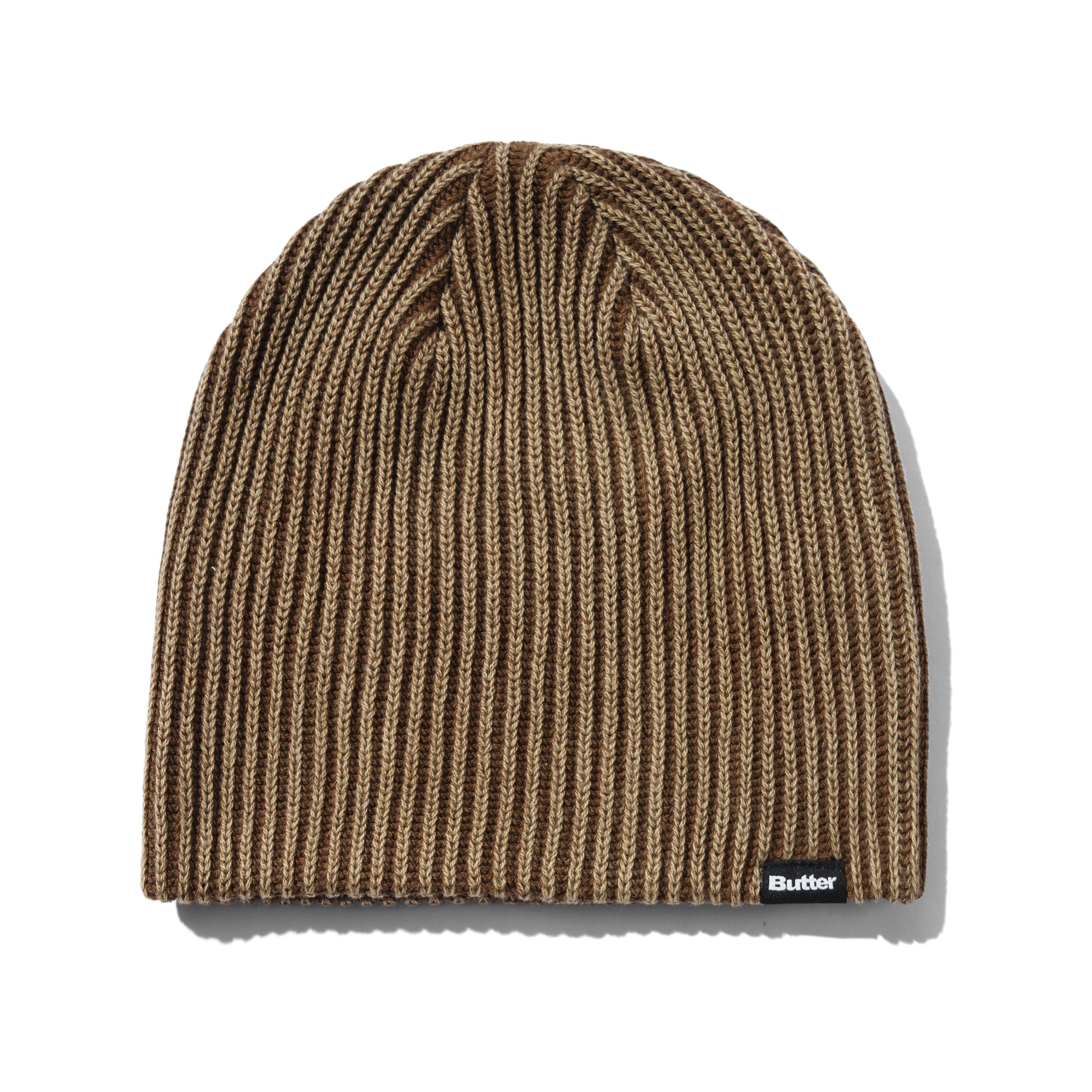 Butter Goods Ribbed Skully Beanie – Washed Brown
